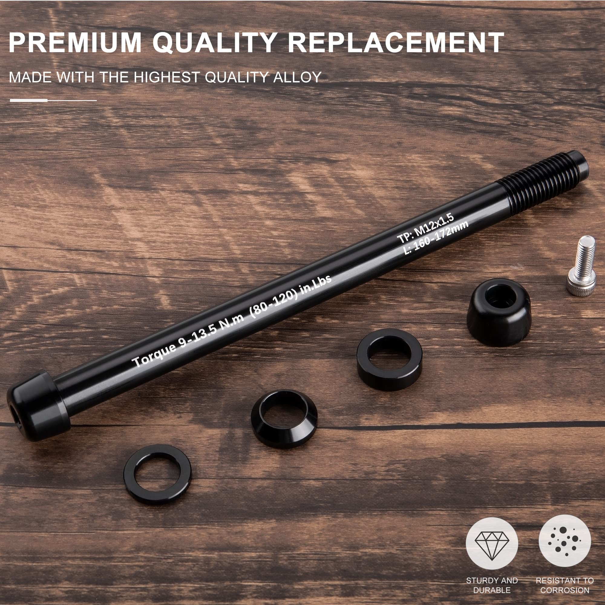 Adattatore Asse Passante 12 Mm Per Rullo Bici - M12 X 1,0/1,5/1,75 Per Trainer, Compatibile Con Marchi Principali