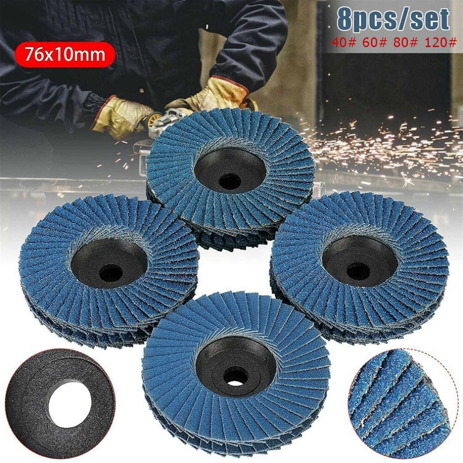 Tarcze Polerskie, Tarcze Listkowe 8 Szt. Tarcze Szlifierskie 75 Mm 3-Calowe Tarcze Szlifierskie Ściernice Szlifierskie Ostrza Do Cięcia Drewna/1Pc