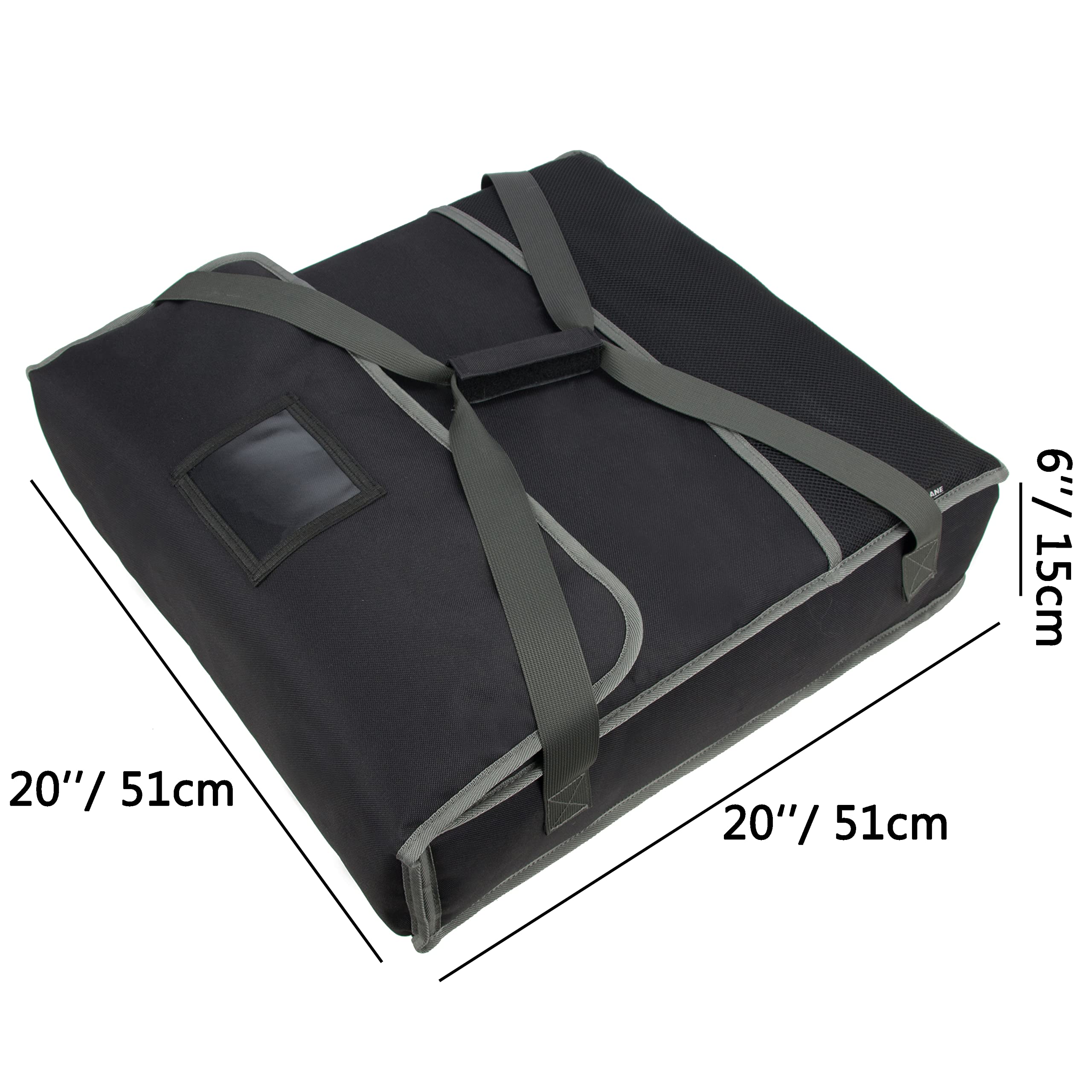 KISLANE Insulated Pizza Delivery Bag 20’’ x 20’’ x 6’’, Commercial Pizza Food delivery Bag for