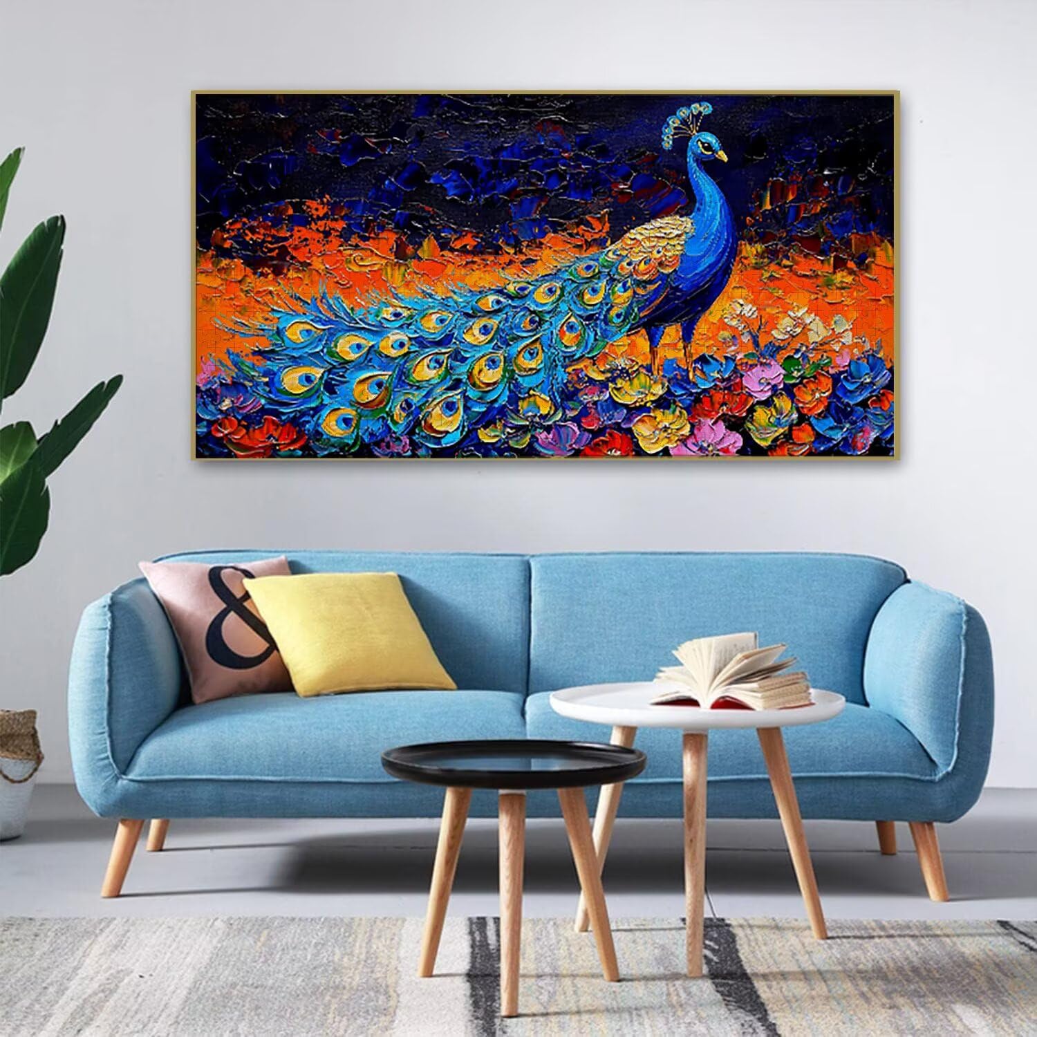 Puzzle dla dorosłych 1692 elementy, kolor pawi puzzle, trudne, wyzwanie, puzzle idealnie pasują, napis na plecach, prezent dla seniorów (179x31cm) v-608