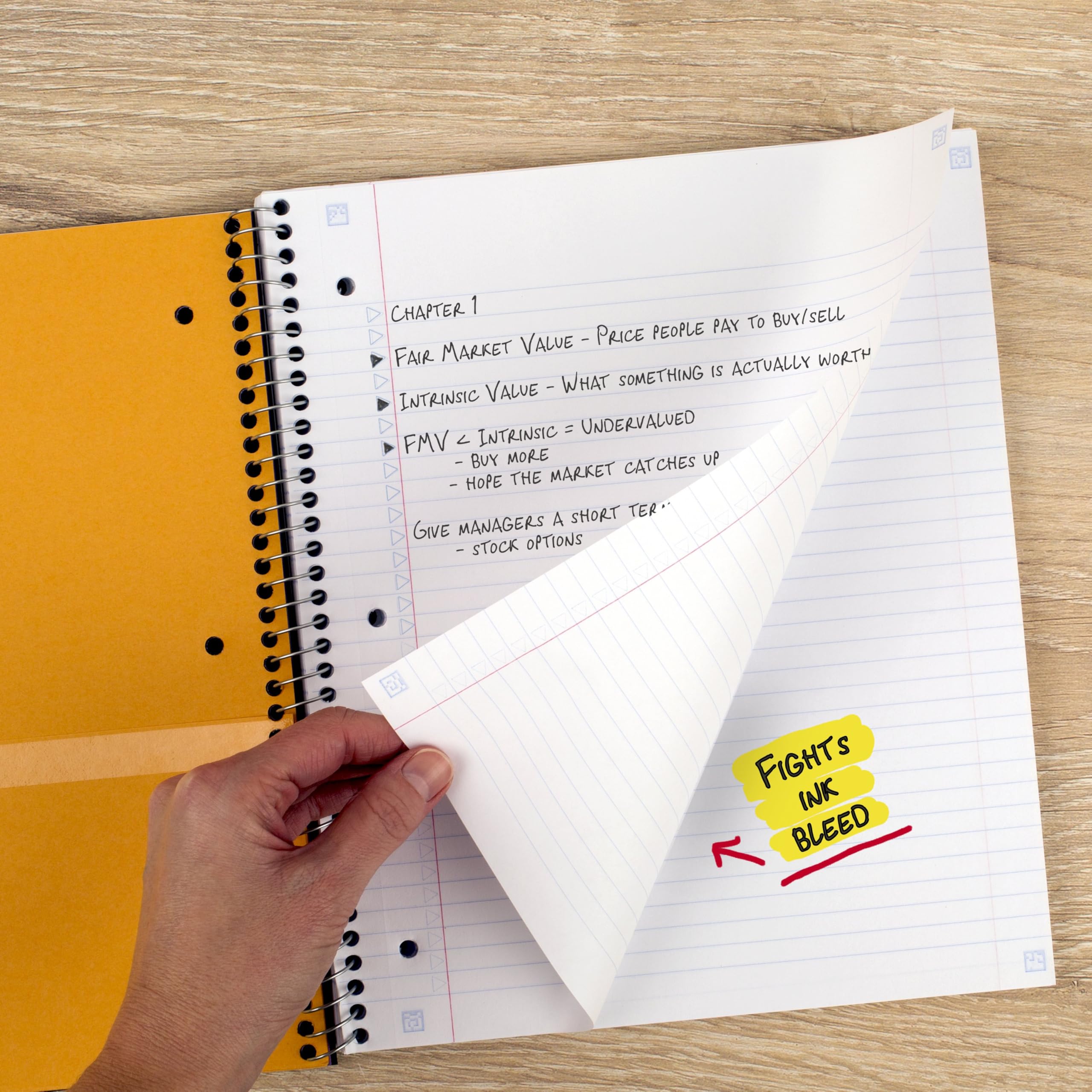 ことページ Five Star Spiral Notebook, 5 Subject, College Ruled, 11 x 8.5 Inch