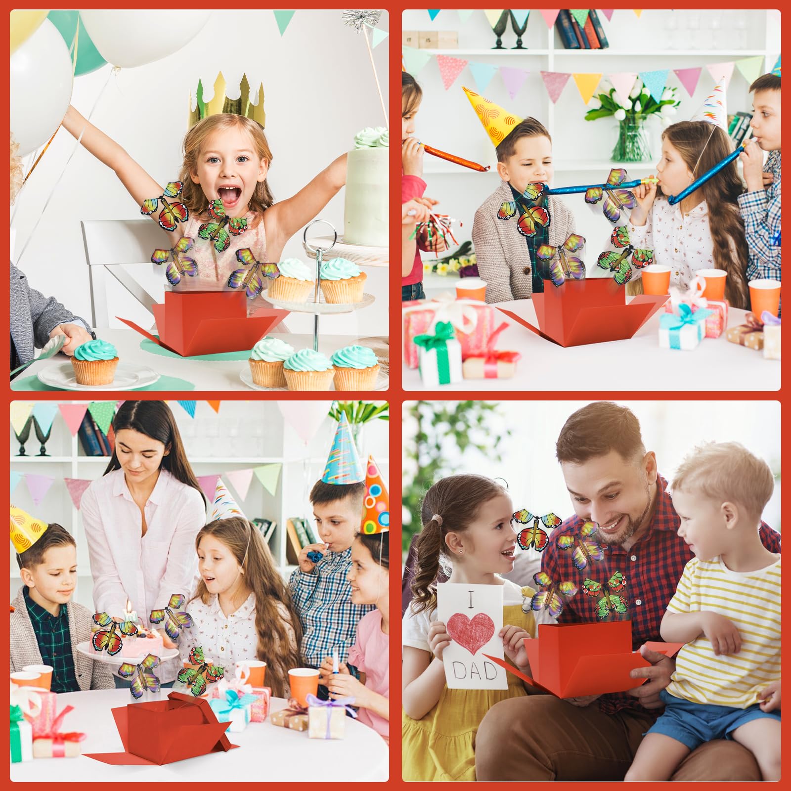 WUEURU Schmetterling Explosion Geschenkbox für Geburtstage, Hochzeit, Muttertag, Jubiläen, DIY Explodierende Überraschung Geburtstagsgeschenk für Geburtstage
