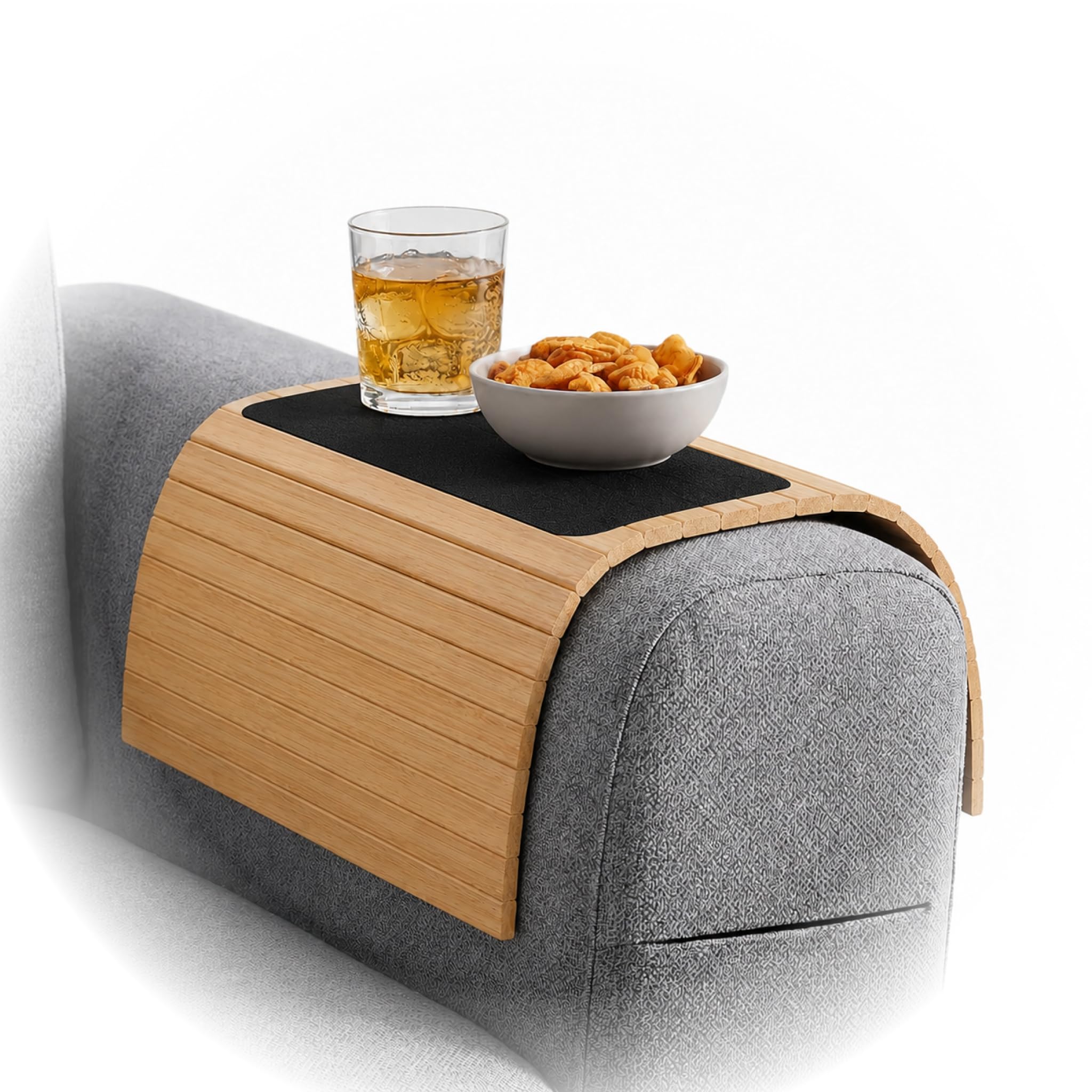 Sofa Arm Tray - Armchair Tray - Sofa Arm Table - Bamboo Armrest Caddy