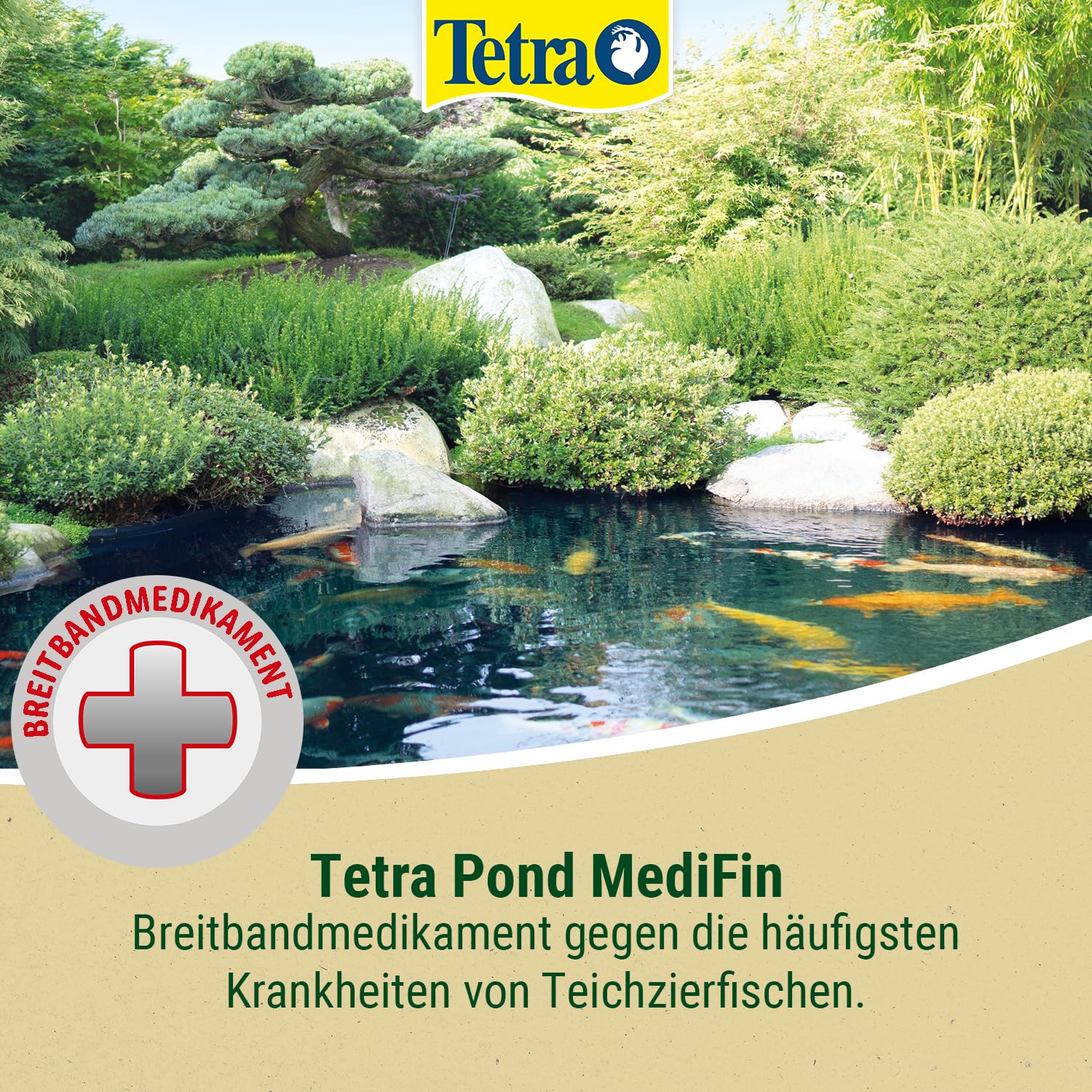 Tetra Pond MediFin - Medikament für Teichfische gegen die häufigsten Krankheiten, auch zur Vorbeugung und Desinfektion, 1 L