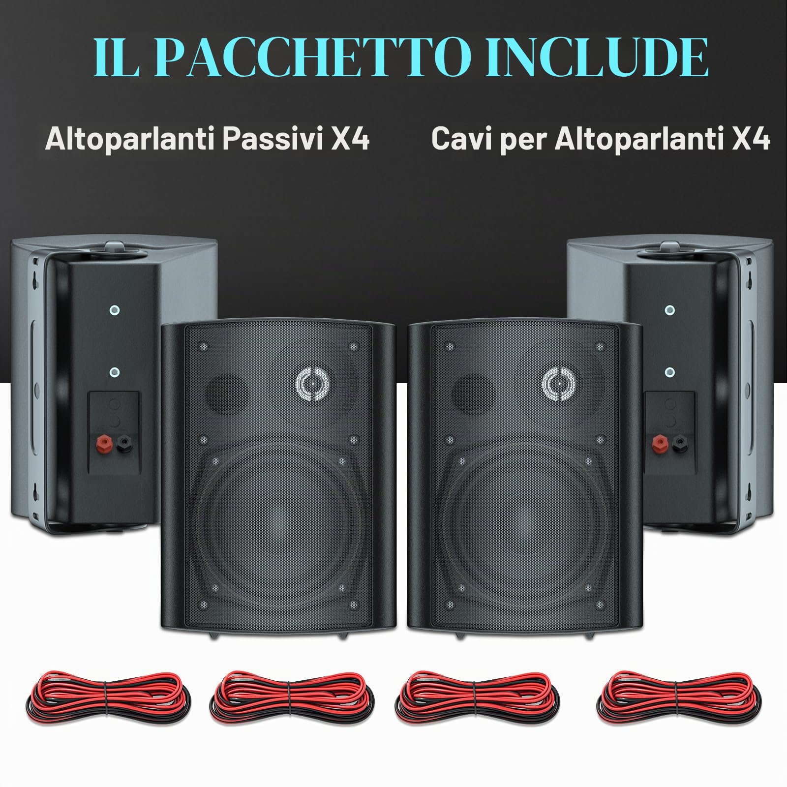 Herdio 5,25 Pollice Casse per Esterno 600 Watt Altoparlanti da Esterno