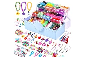 18500+ Bracelet Making Kit Rubber Band (Blue) – Glow in the Dark...