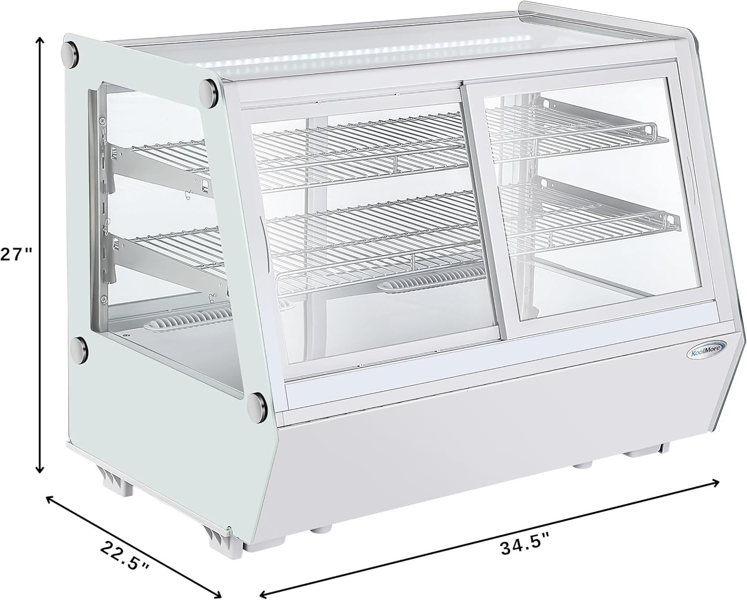 KoolMore 35 in. Self-Service Countertop Bakery Display Refrigerator in White (CDC-165-WH)