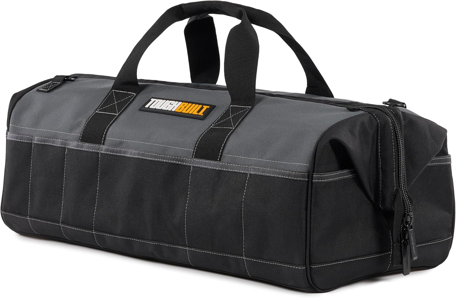 ToughBuilt – 24" Builder Tool Bag, Heavy-Duty 1680D Ballistic Fabric Wide-Opening Bag with Waterproof Hard Base, Reinforced Handles, Industrial Zippers & Multi-Pocket Storage (TB-77-24) - Image 3