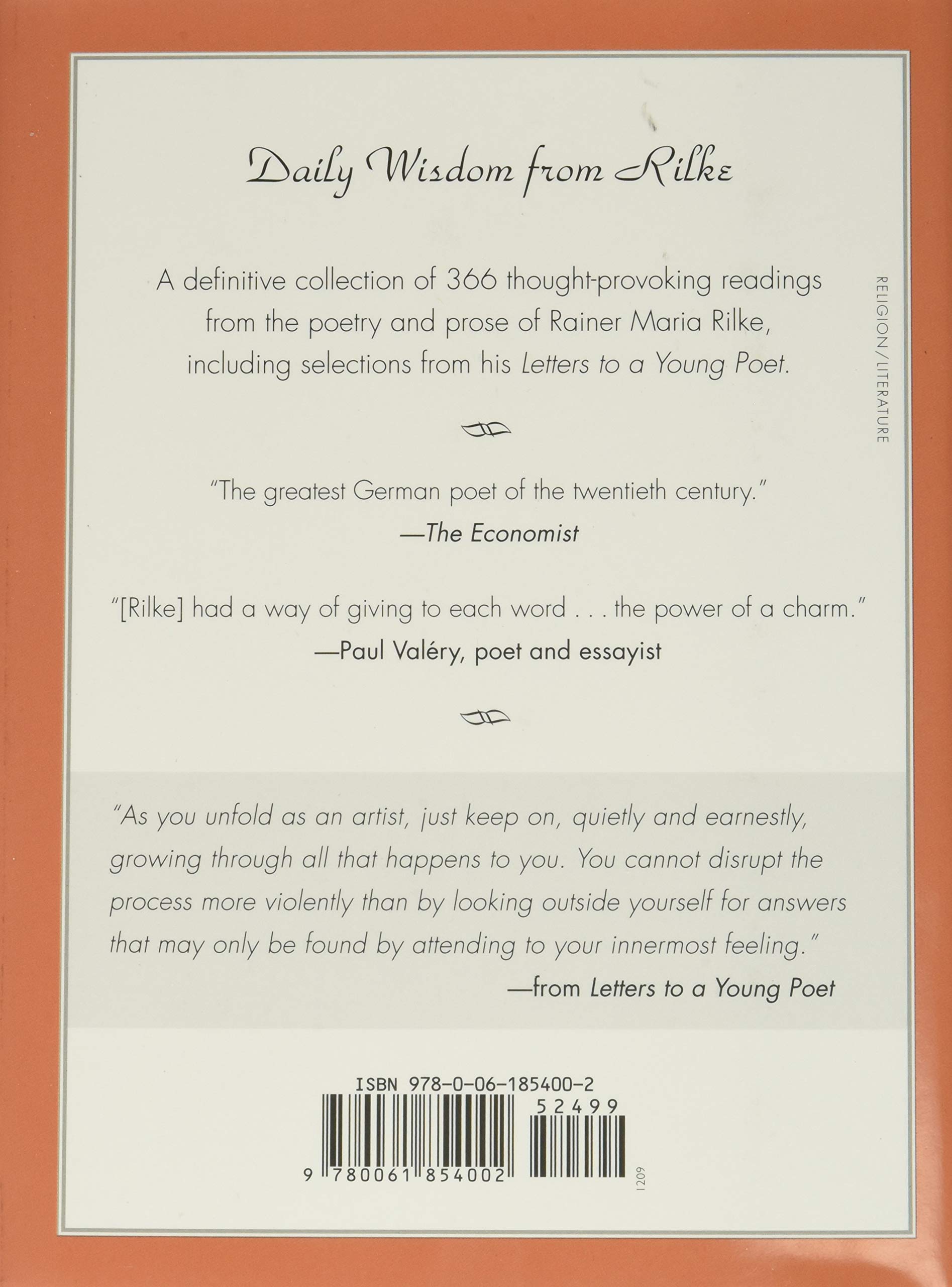 A Year with Rilke: Daily Readings from the Best of Rainer Maria Rilke