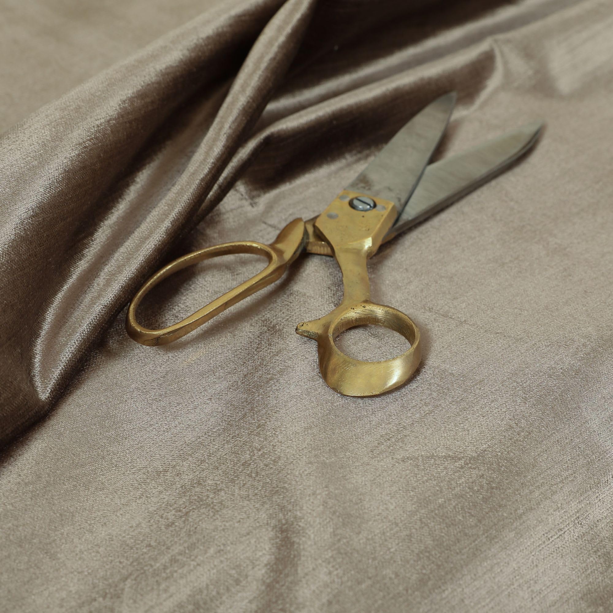 Redbrick Mill Fabrics Flame Retardant Quality Designer Blended Silk French Shiny Velvet Furnishing Fabric by The Metre, Ideal for Upholstery, Curtains & Cushions, Brown Bronze (Per Metre) โ image 1
