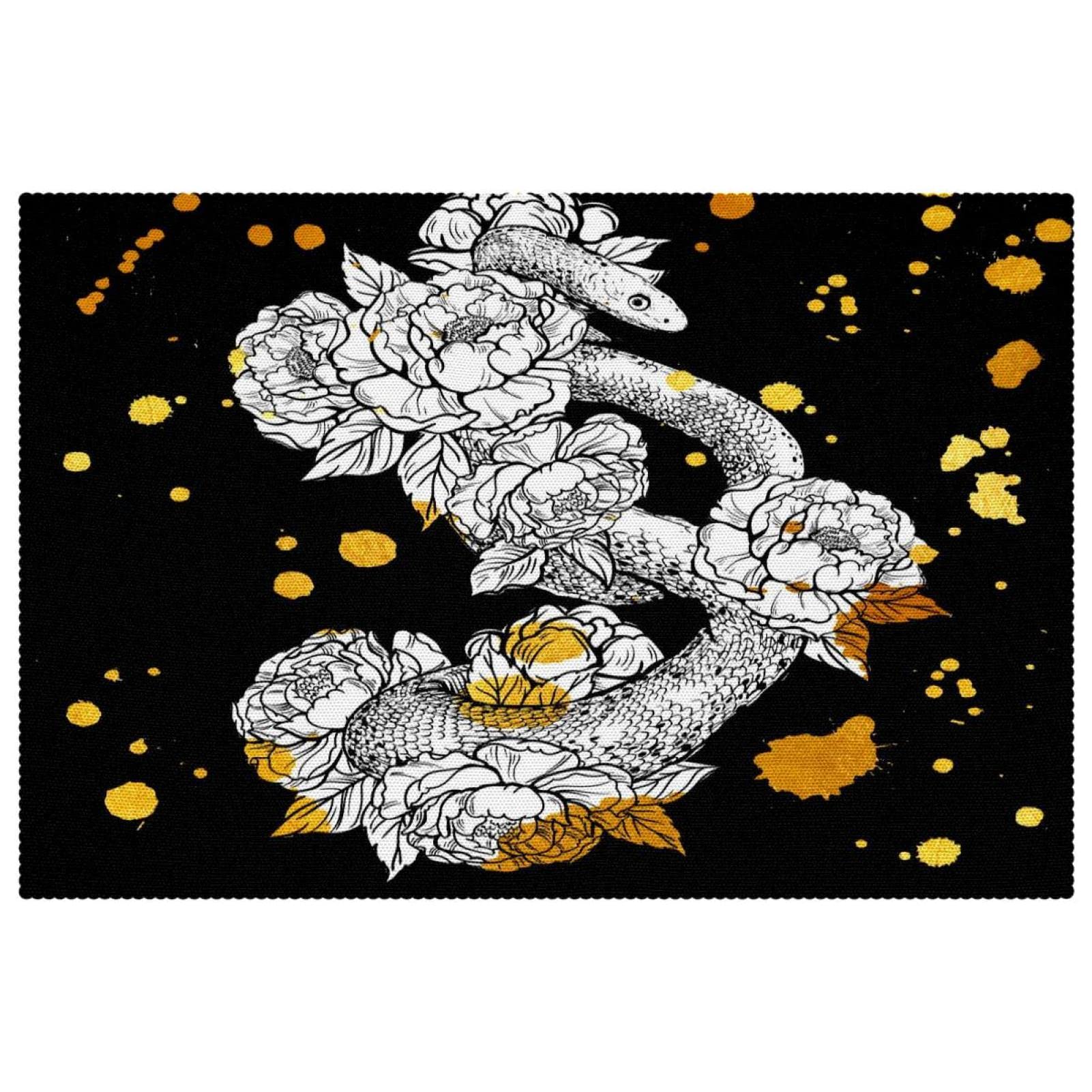 Sets de table serpent pour des repas exotiques et design