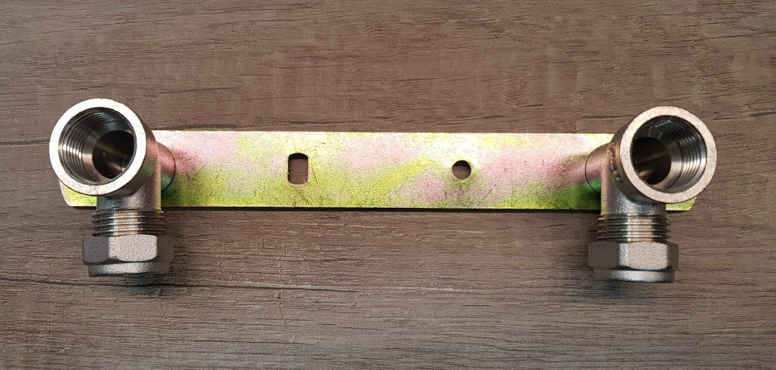 Komiro Women's Silver Shower Concealed Fixing Fitting Wall Plate Kit Compression 15Mm X 1/2" Fi Iron