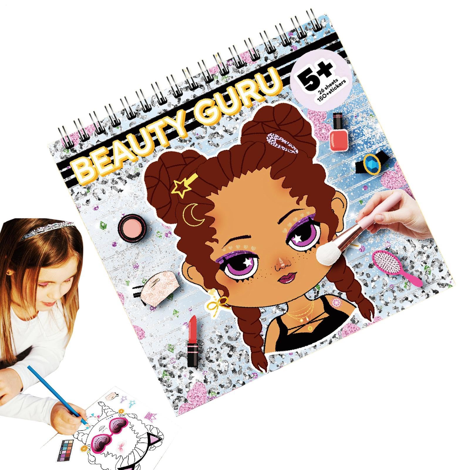 Livre de coloriage de maquillage anti-bavure pour une activité calme