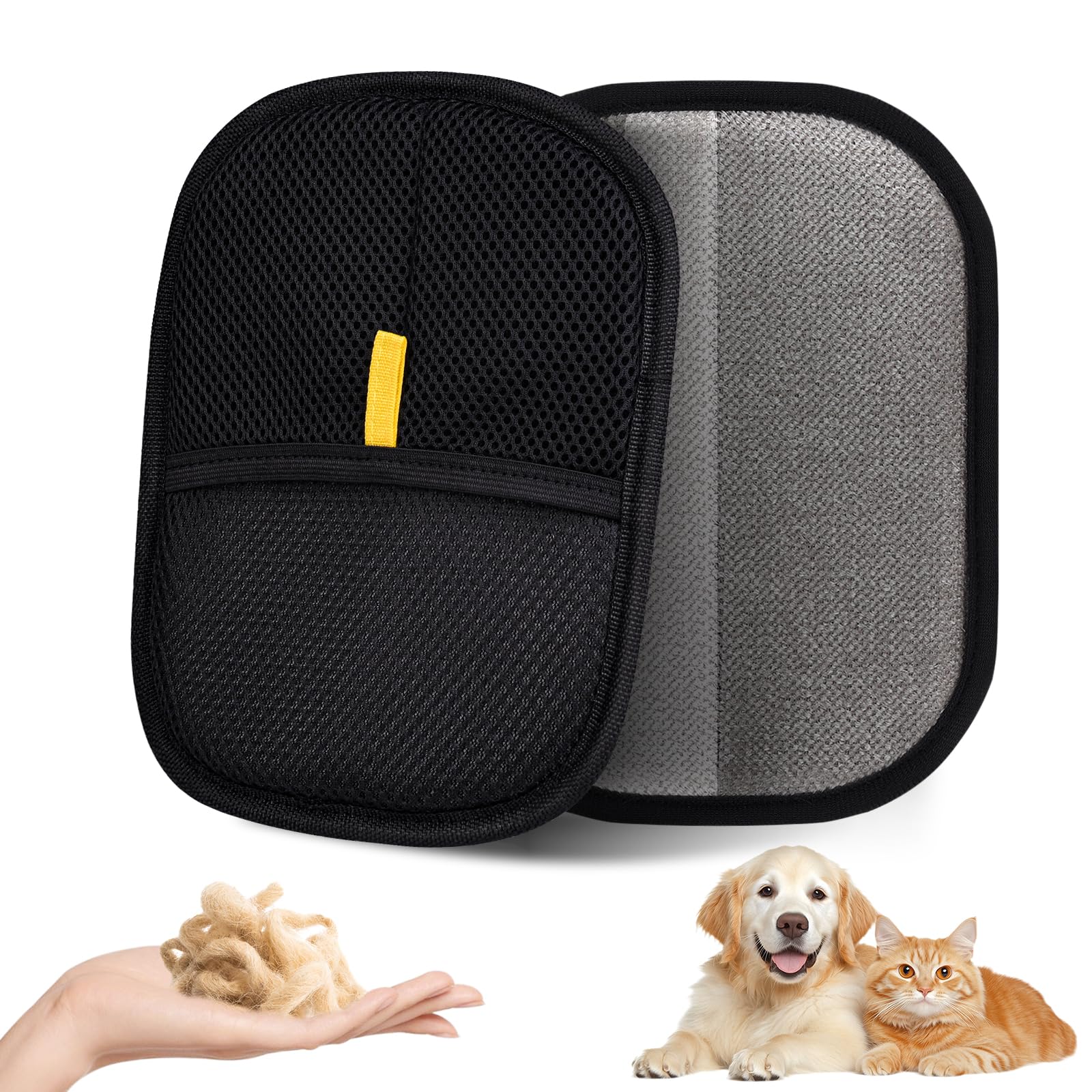 VerdeVilla Pet Hair Remover, Electrostatic Pet Hair Removal Gloves, Reusable Cat & Dog Hair Remover for Couch, Furniture, Carpet, Car Seat, Upgraded Animal Fur Removal Tool, Cat Grooming Gloves-1 PCS