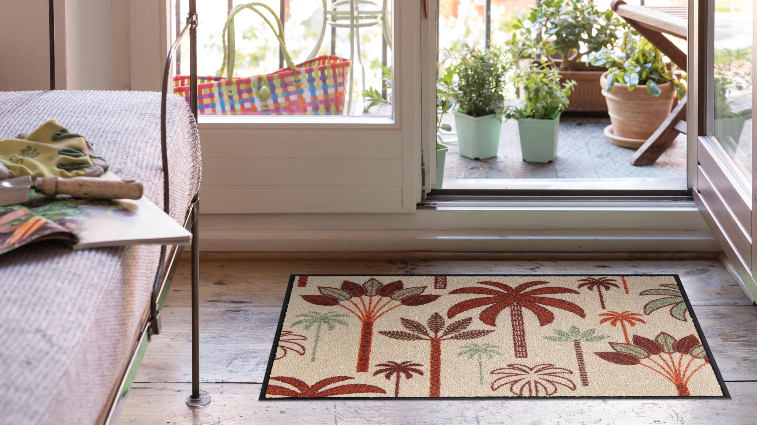 Salonloewe Fussmatte Palm Jungle I Schmutzfangmatte & Fußabtreter für Innen 50 x 75 cm