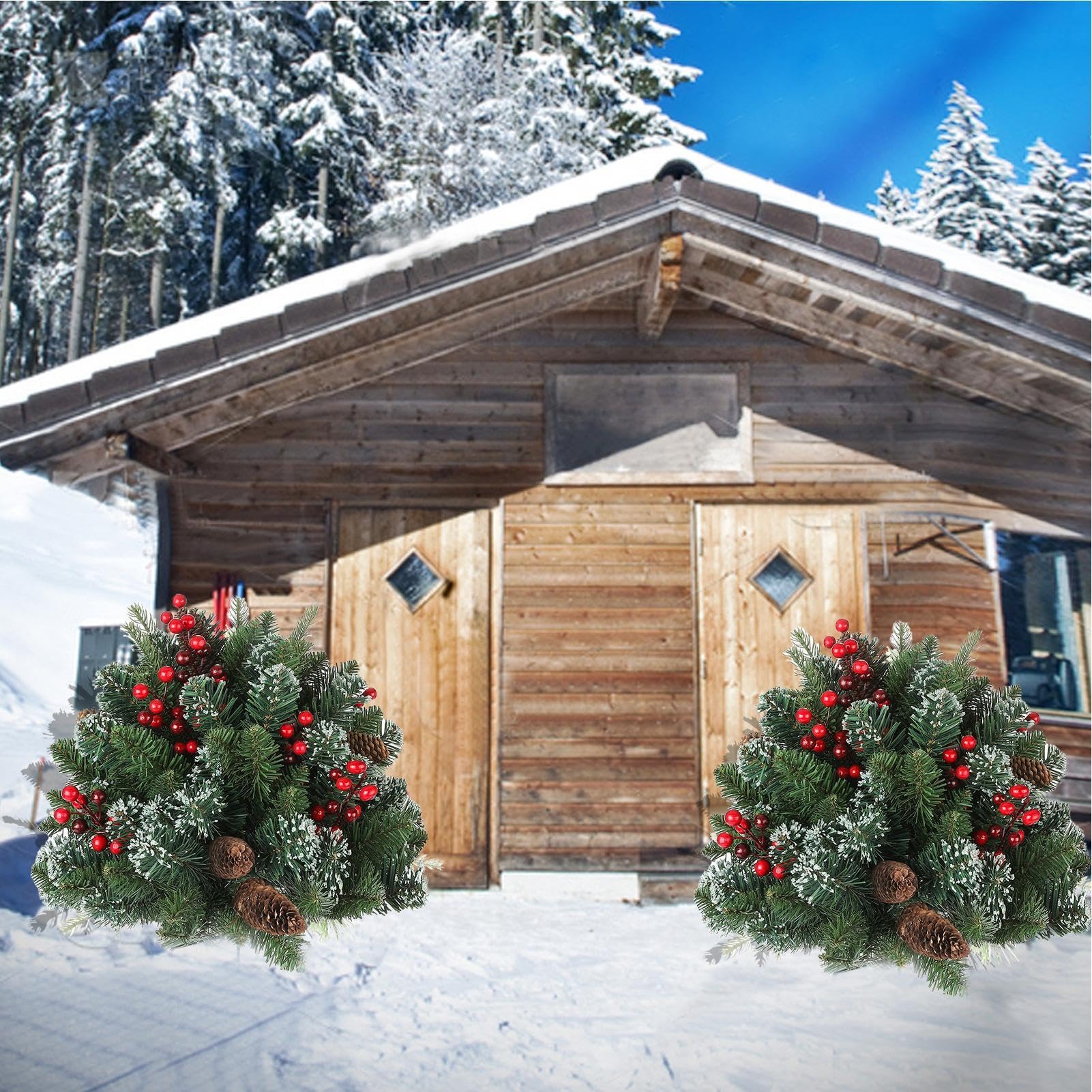 esterni per albero di Natale, decorazione giardino artificiale