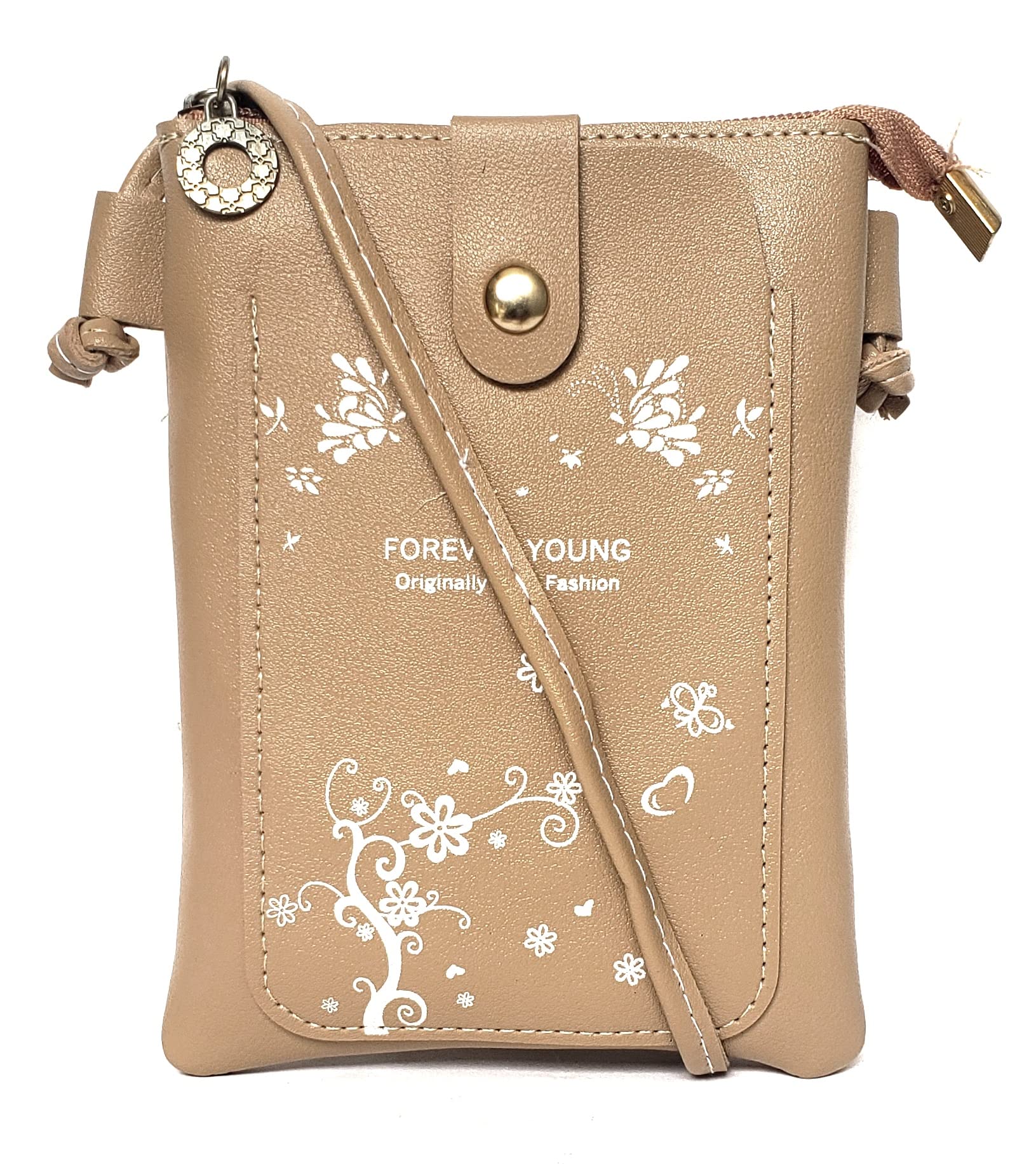 Lassie® Mobile Pouch Sling Bag For Women/Girls (PLMC) (light brown12) (B0B75B2TDB) Amazon Price History, Amazon Price Tracker