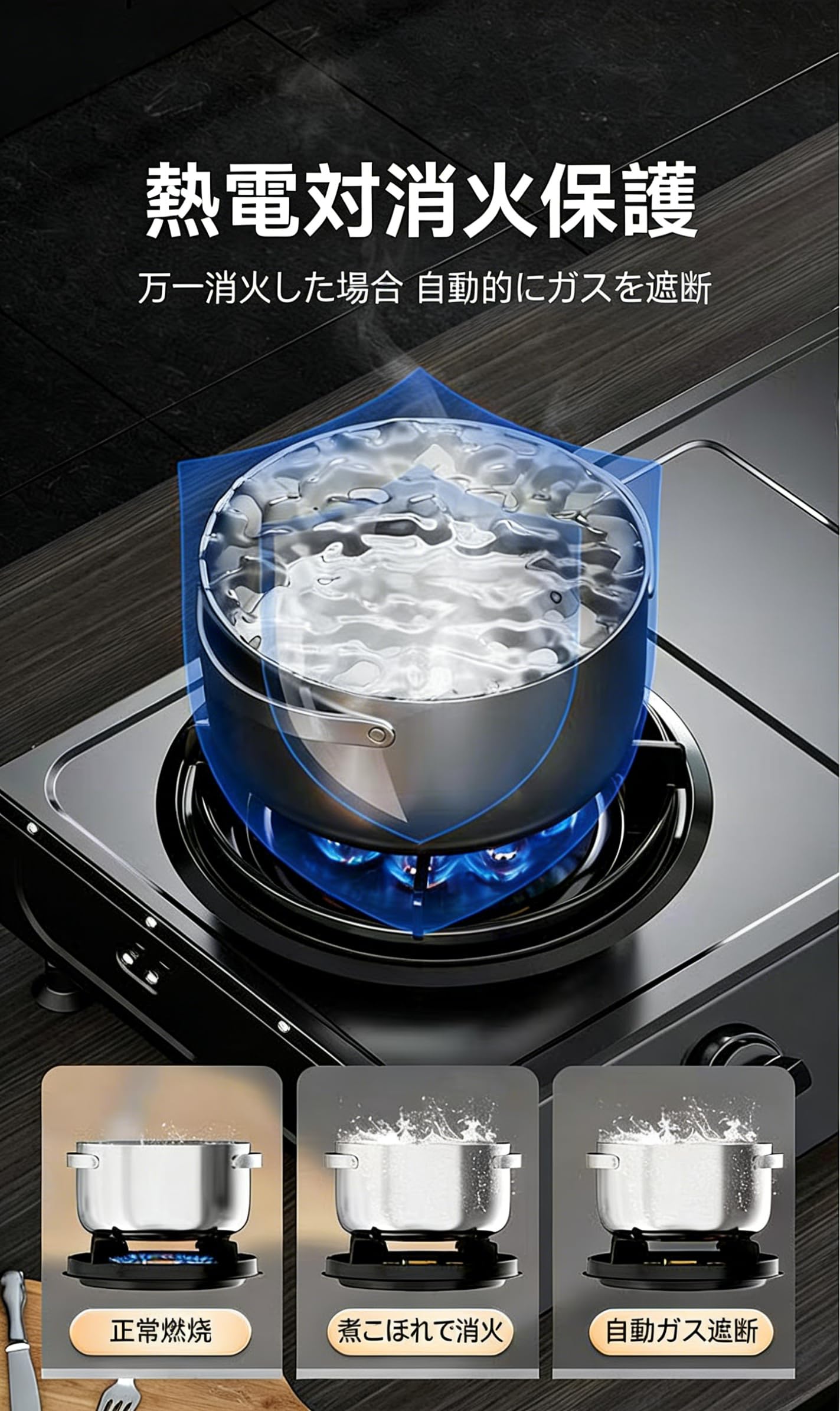Amazon.co.jp: ガスコンロ 2口 都市ガス/プロパンガス対応 耐汚れ