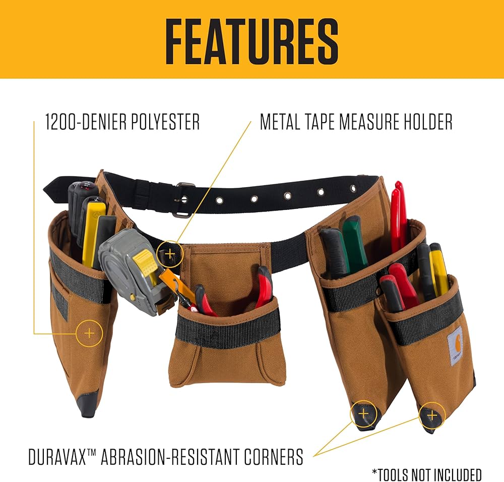 Amazon.co.jp: Carhartt パッド入りツールベルト 頑丈なツールベルト