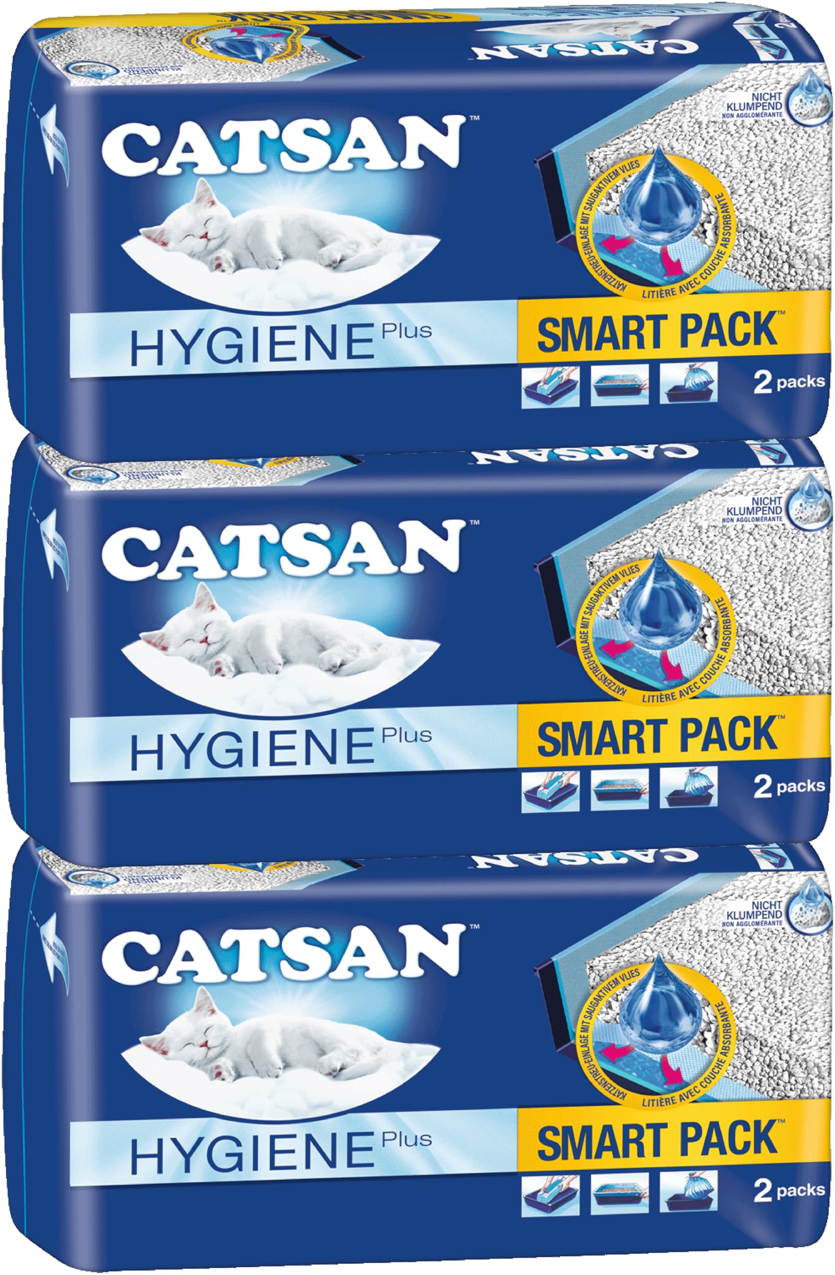 Catsan Smart Pack Cat Litter 6 Inlays Tray Liners Dust-Free