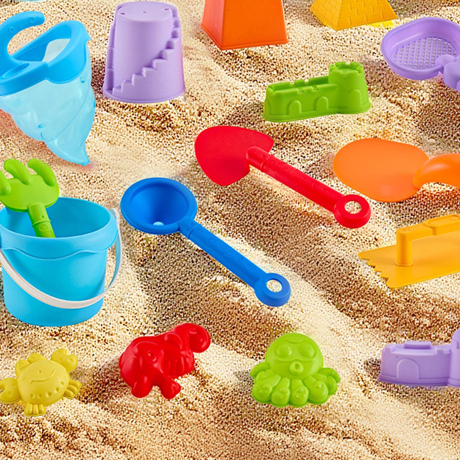 Kunststoff Wasserspielgeräte für, 14-teiliges Sandstrandspielzeug für Lernaktivitäten Freien und Poolspaß, Outdoor Spiele, Strandpool, sensorische Spielaktivitäten, Wasserwerkzeuge