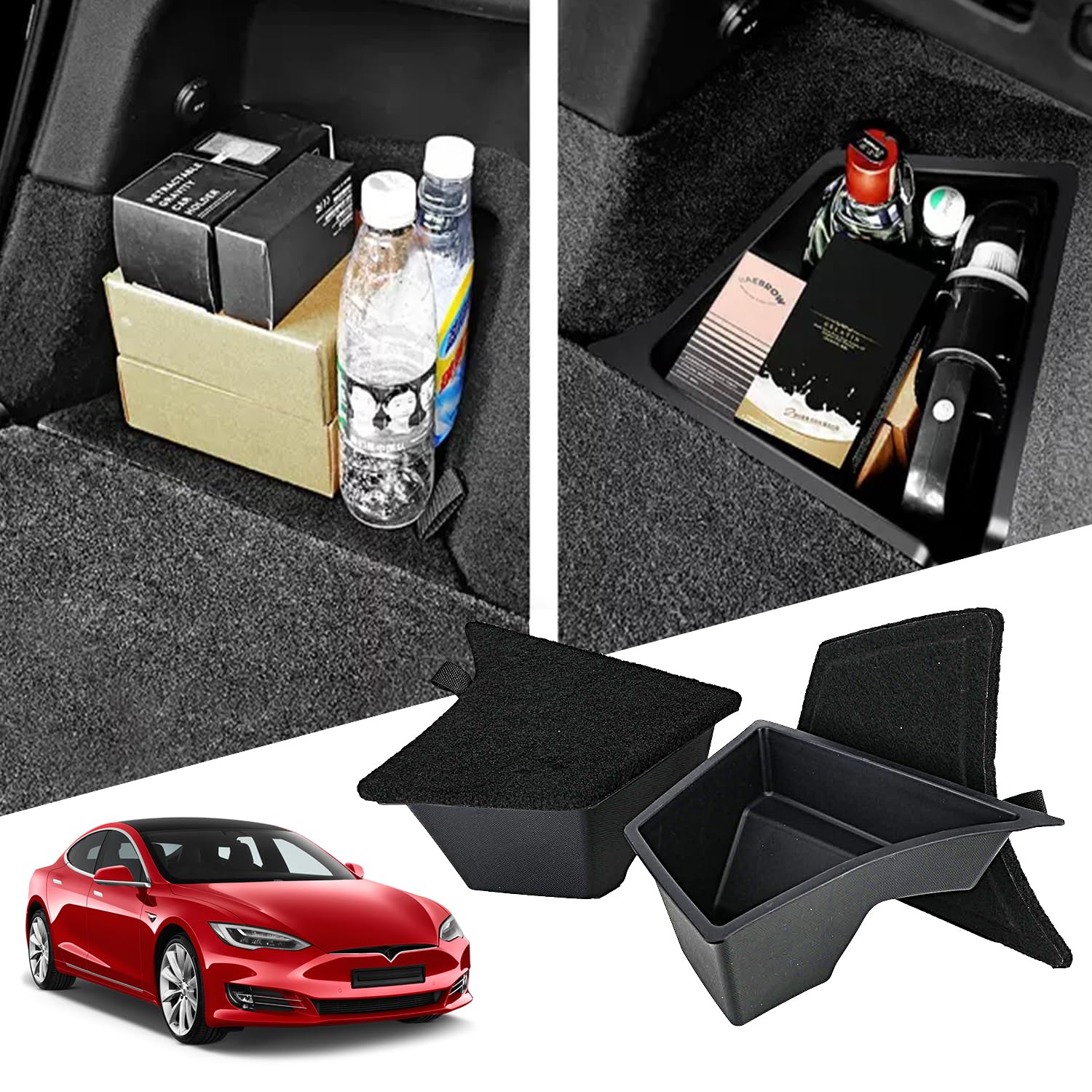 WaceceModel 3 Rear Trunk Side Organizer Storage Box
