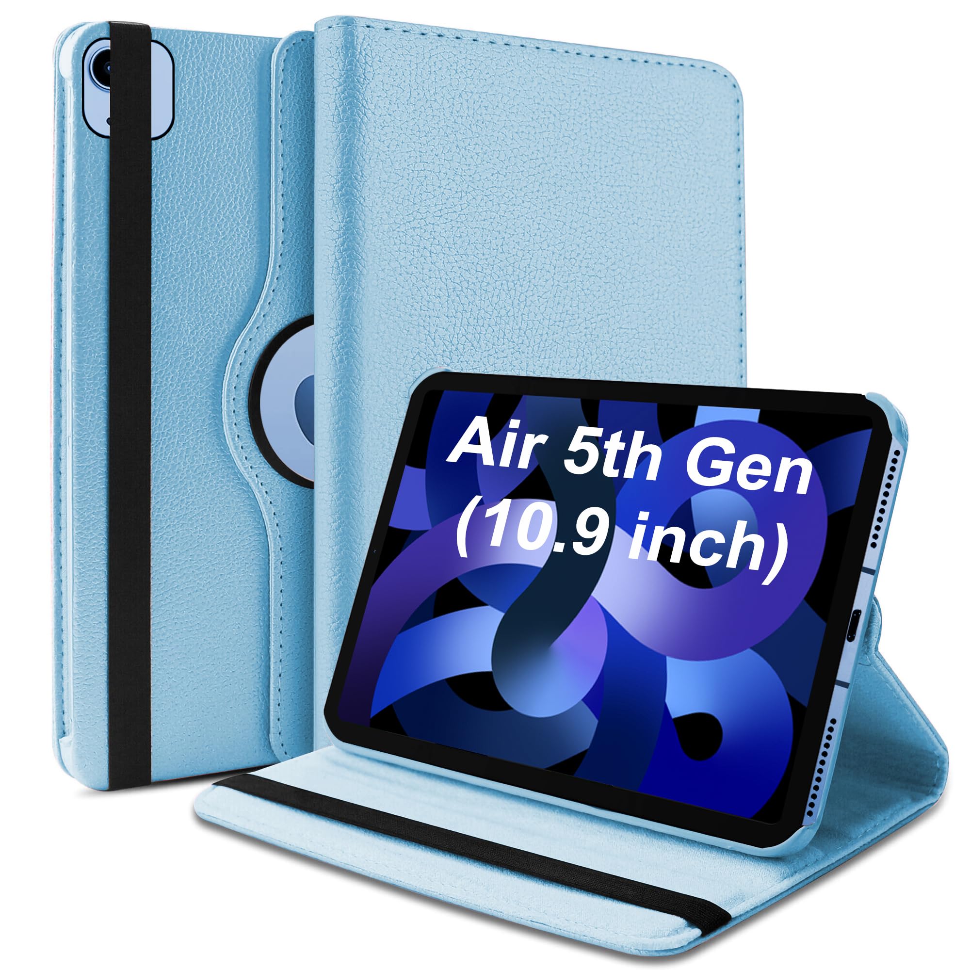 TGK Rotating Cover for iPad Air 5th Gen Cover 10.9 inch (2022), Sky Blue 360 Degree Leather Stand Case (B09WHNX912) Amazon Price History, Amazon Price Tracker