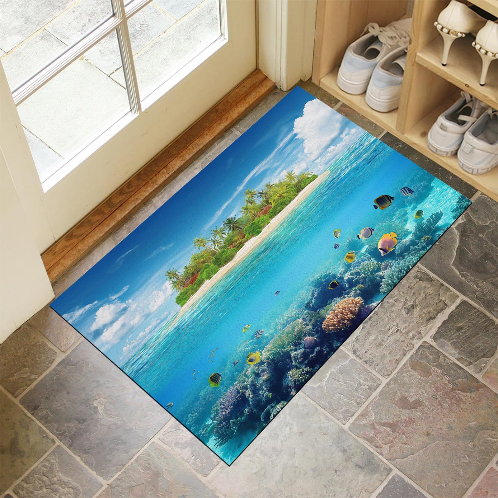 Tapis de porte intérieur entrée fini les sols humides grâce au paillasson 90x150