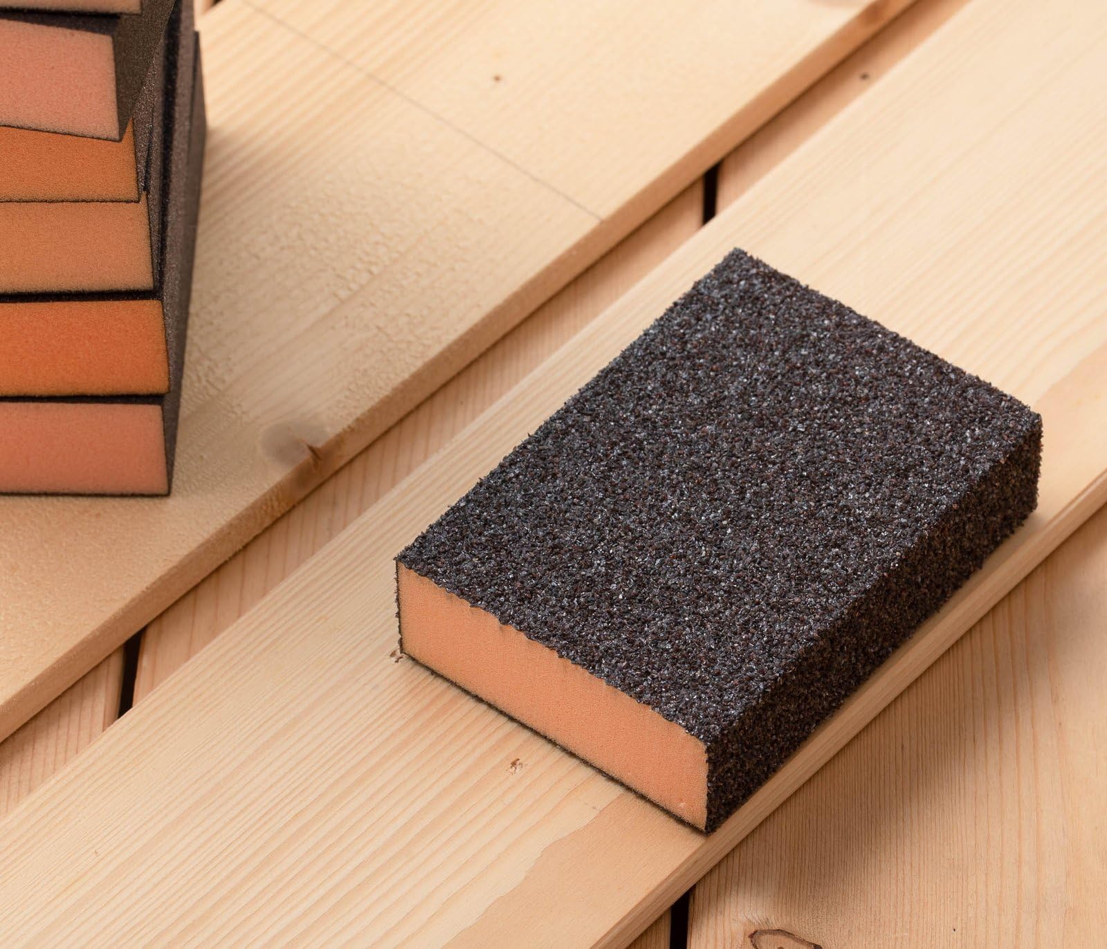YoiYee Sponge Sanding Blocks 3-Pack (P36/P80/P120) , Coarse to Medium Grit for Wood Metal & Plastic - Image 4