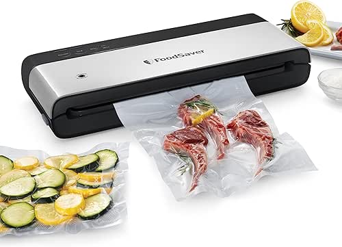 FoodSaver PowerVac Compact Vacuum Sealing Machine Stainless Steel & Black