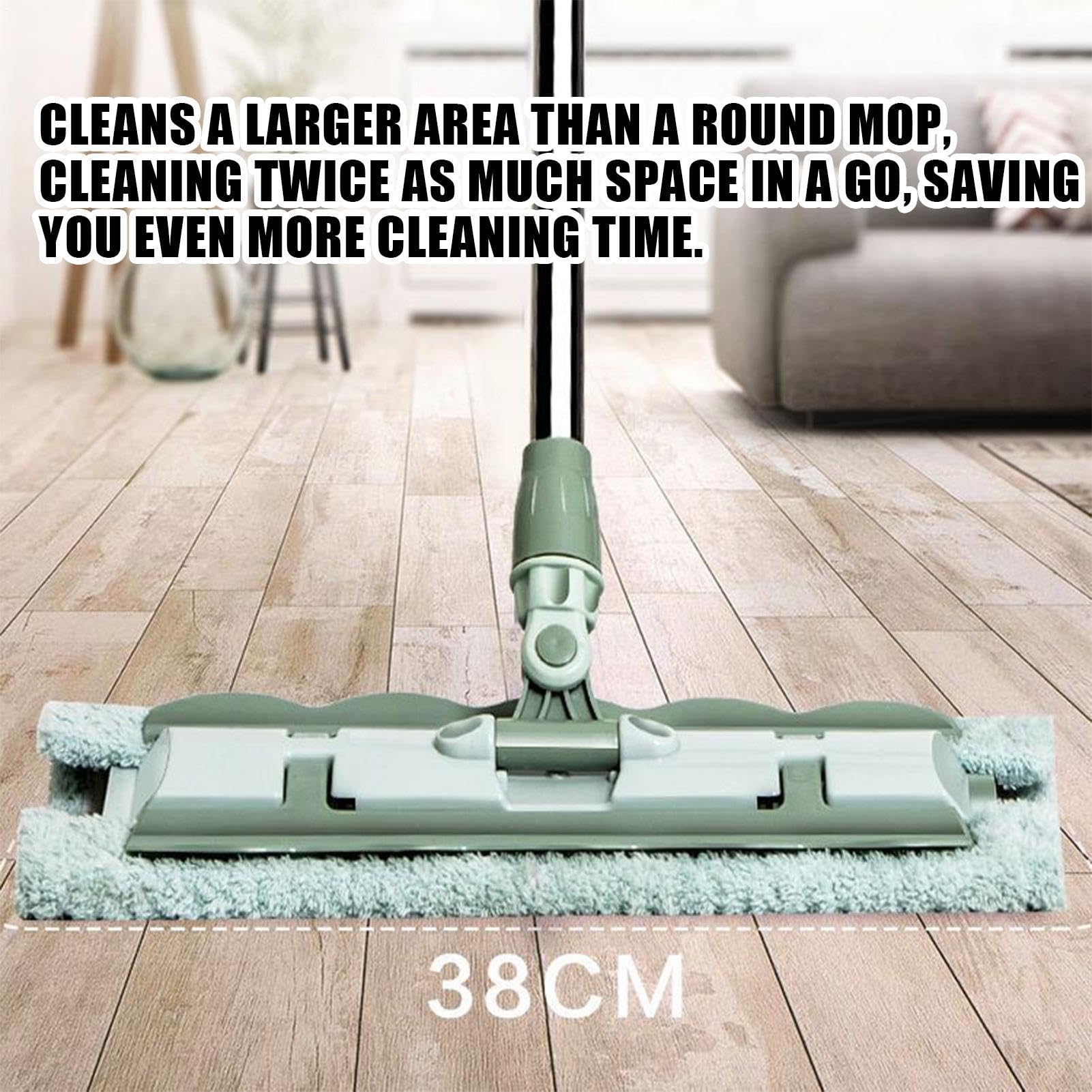 Mopa de Microfibra Fregadora, 7 Almohadillas, Mango Telescópico | Mopas Giratorias 360 Grados Para Polvo Para Madera, Laminado, Baldosas, Baño, Cocina y Mantenimiento Diario
