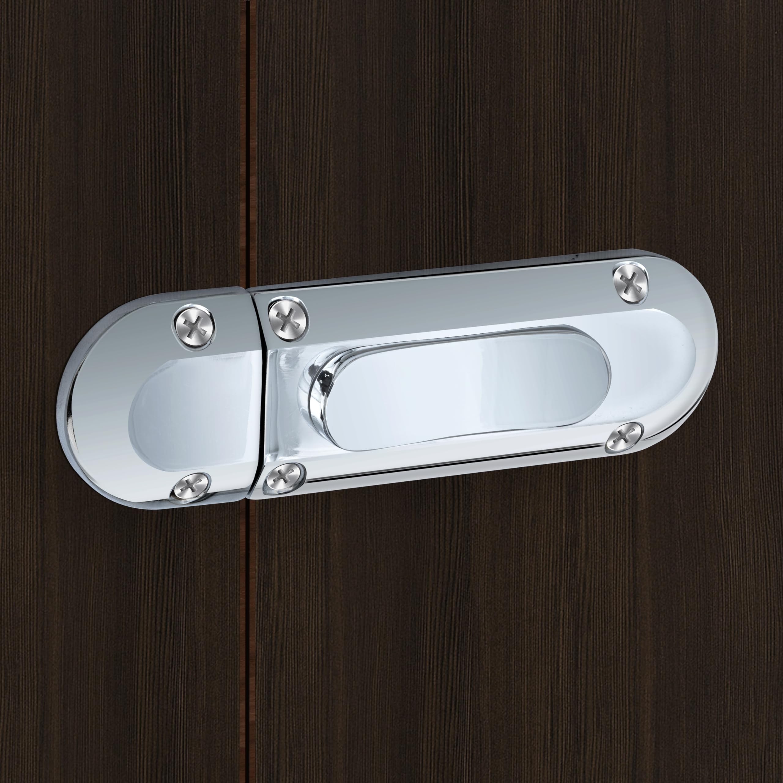 Ruboxa Door Latch Lock/Baby Latch for Bathroom/Door Latches for Home/Bedroom/Office/Door Chitkani - Pack of 1 (SH-88, Chrome)