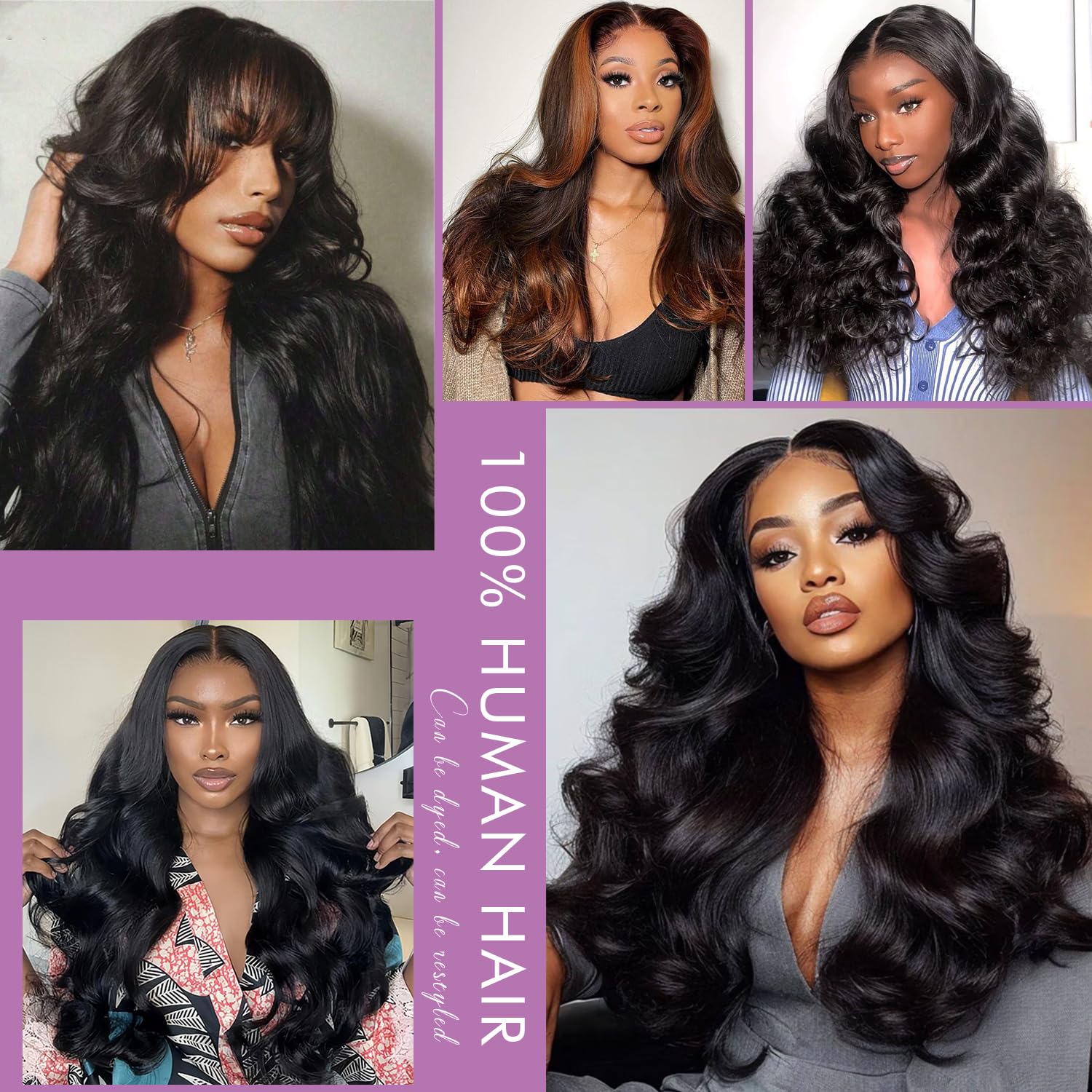 UNILO Body Wave Glueless Wigs for Women human Hair Wear and Go Glueless Long wig Pre Cut lace 4x4 Front Wigs for Black Women 100% Brazilian Real Hair 180 Density Natural Black Wig 16 Inch - Image 3