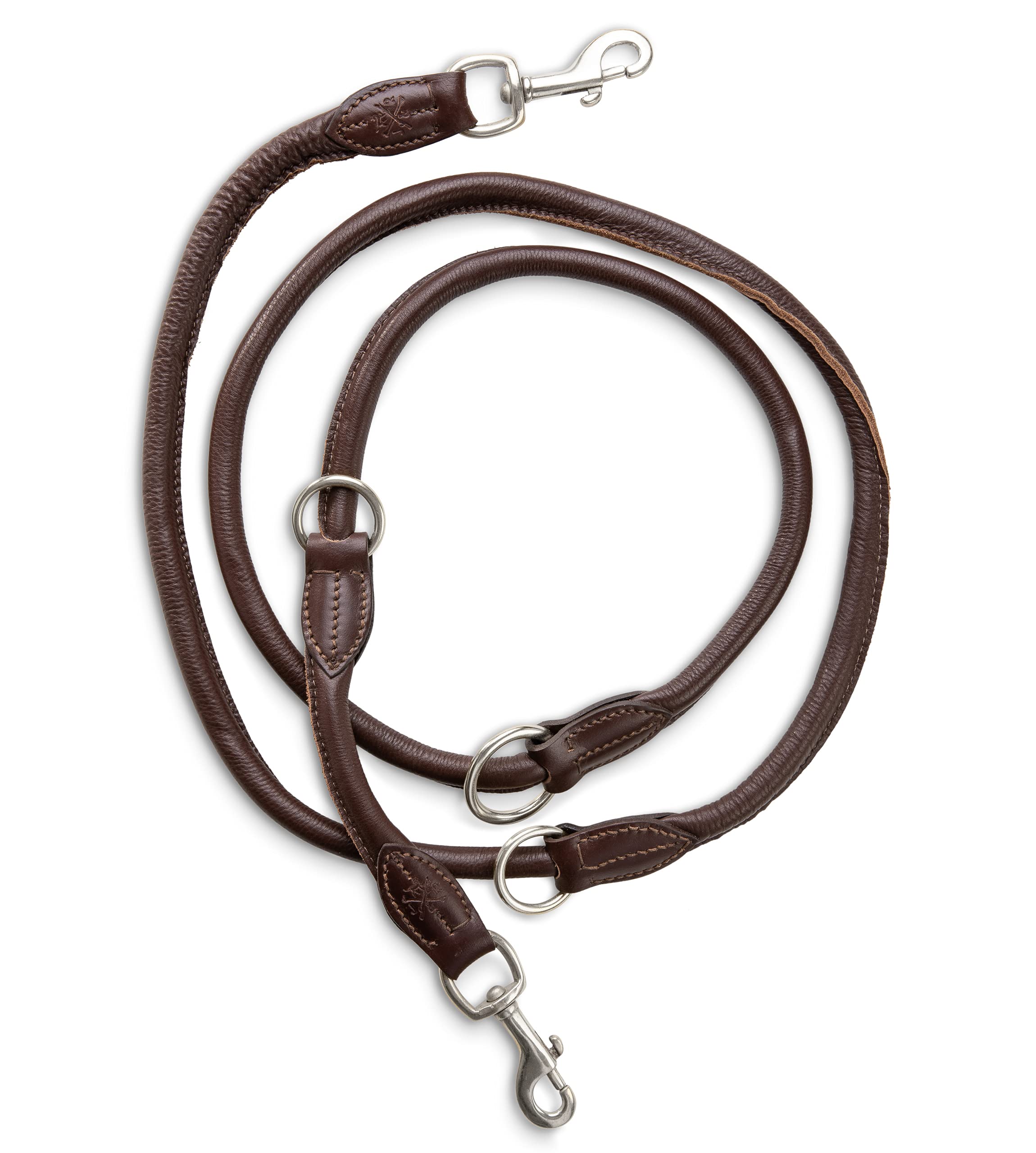 Jack & Russell Dexter - Correa de piel para perros (2,0 m), color marrón