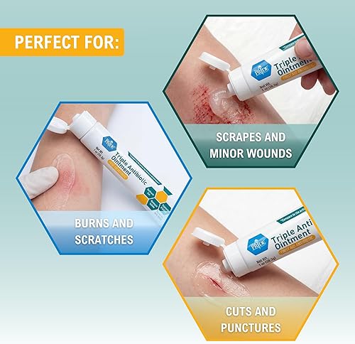 Miniatura 6 de MED Pride Triple Antibiótico Pride - Tubo de ungüento de 1 oz, paquete de 4 unidades, primeros auxilios para heridas menores, arañazos, abrasiones,