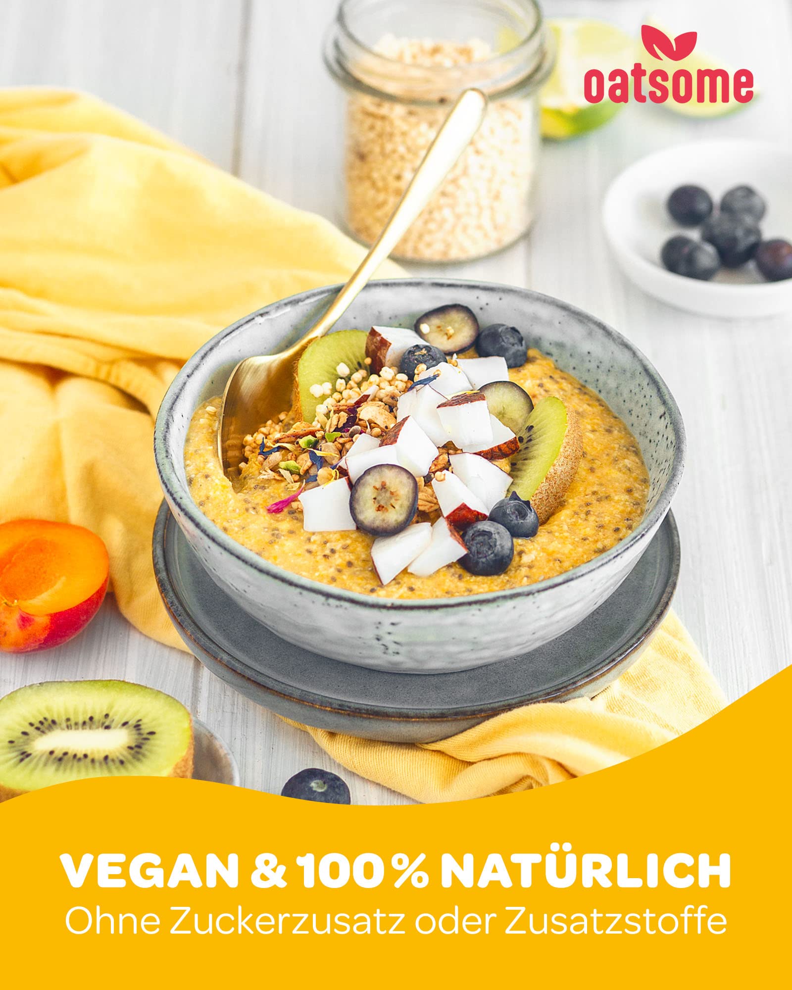 OATSOME® Smoothie Bowls Probierpaket I Neuer Inhalt | 15x50g Portionsbeutel | 100% Natürlich, Vegan & Ohne Zuckerzusatz | Frühstück | Gefriertrocknung | Zum Mitnehmen & Testen