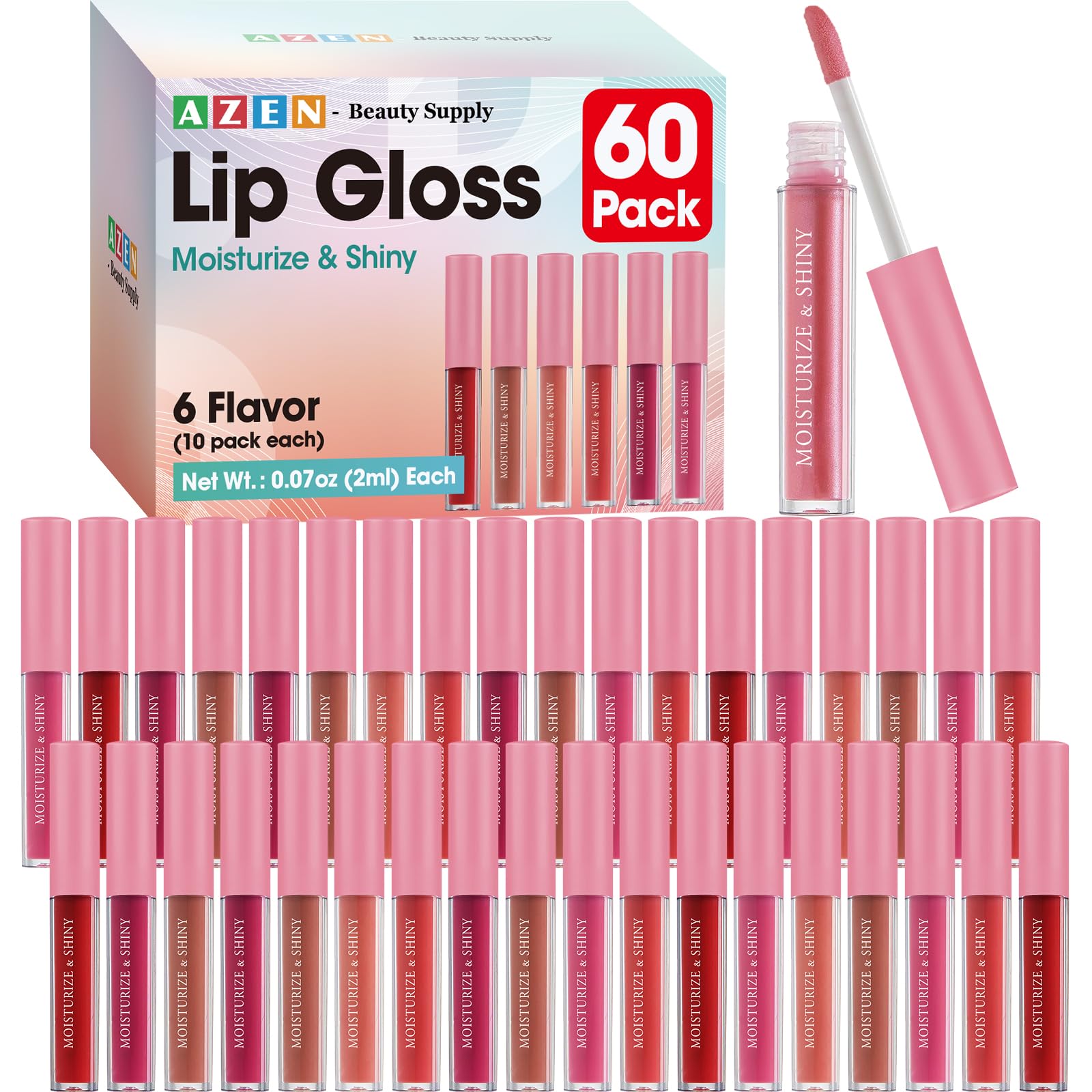 30 Lip Gloss Set - Shimmery Colors for Women & Girls -9