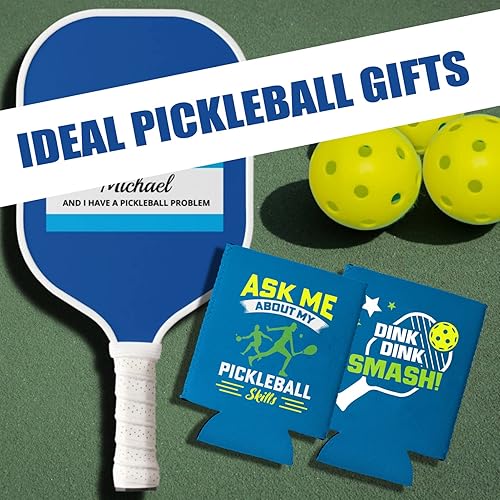 Miniatura 3 de Enfriador de latas con temática de pickleball  12 paquetes de regalos divertidos de pickleball para mujeres y hombres, funda de lata de cerveza
