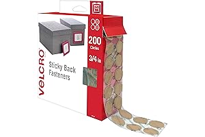 Velcro Dots 3/4 Inch Beige Adhesive Backed Round Hook and Loop Strips