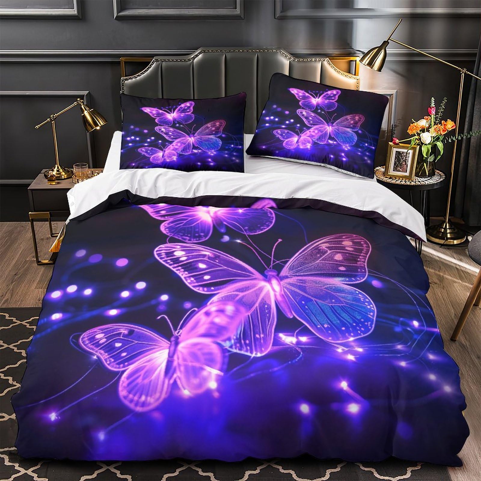Parure de lit lion 3D en microfibre premium ultra douce et hypoallergénique 260x220
