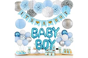 Ouddy Party 'Blue It's a Boy' Baby Shower Decorations