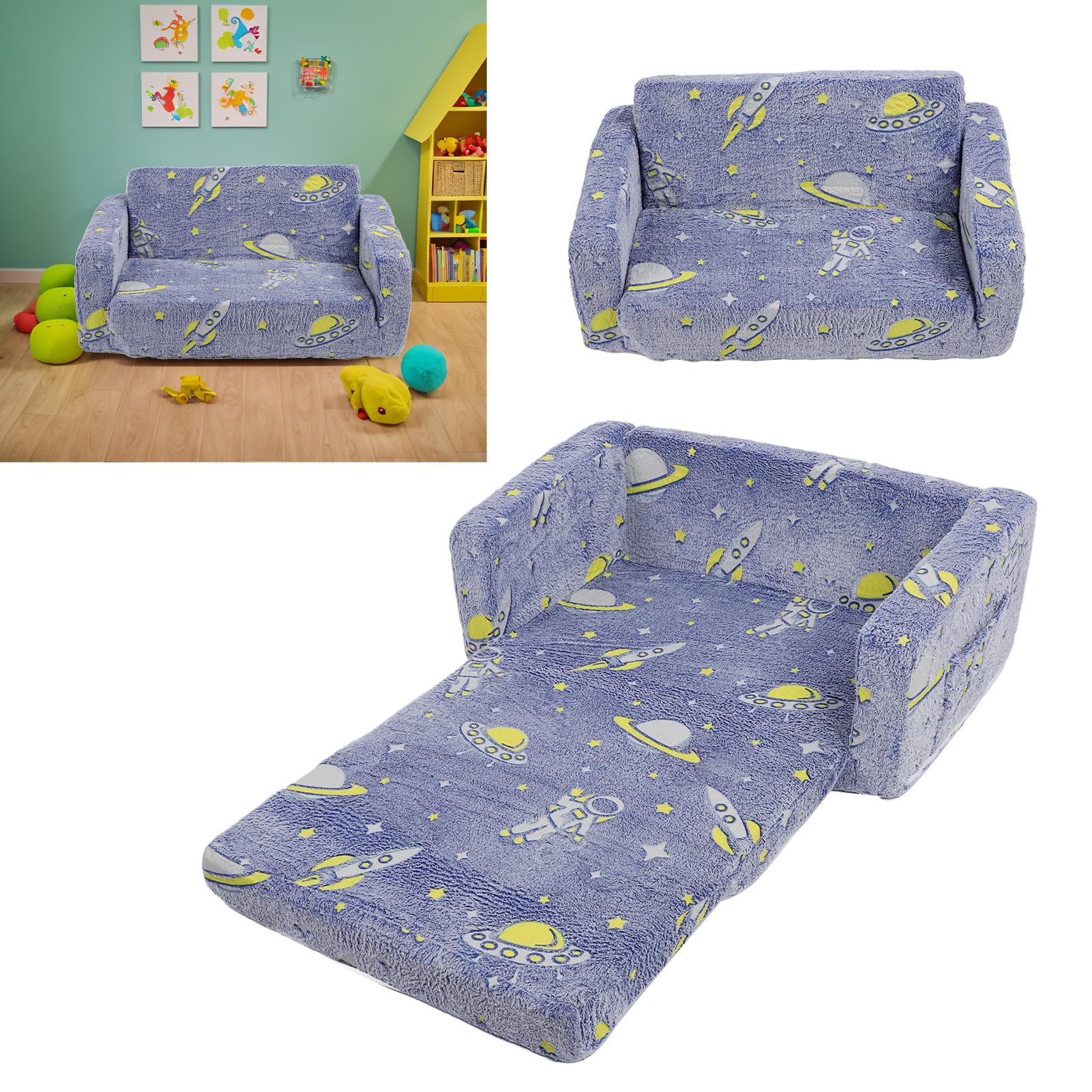 Sofa dla Dzieci, Sofa do Wygodnej Pianki, Która świeci w Ciemności dla Domu (#1) (#2)