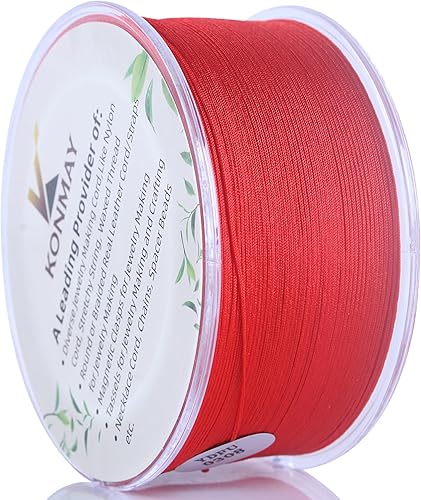 Vista 33 de KONMAY Cuerda de nailon negro de 0.024 in con estuche para pulseras, cordón de satén de nailon trenzado de 190 yardas para fabricación de joyas