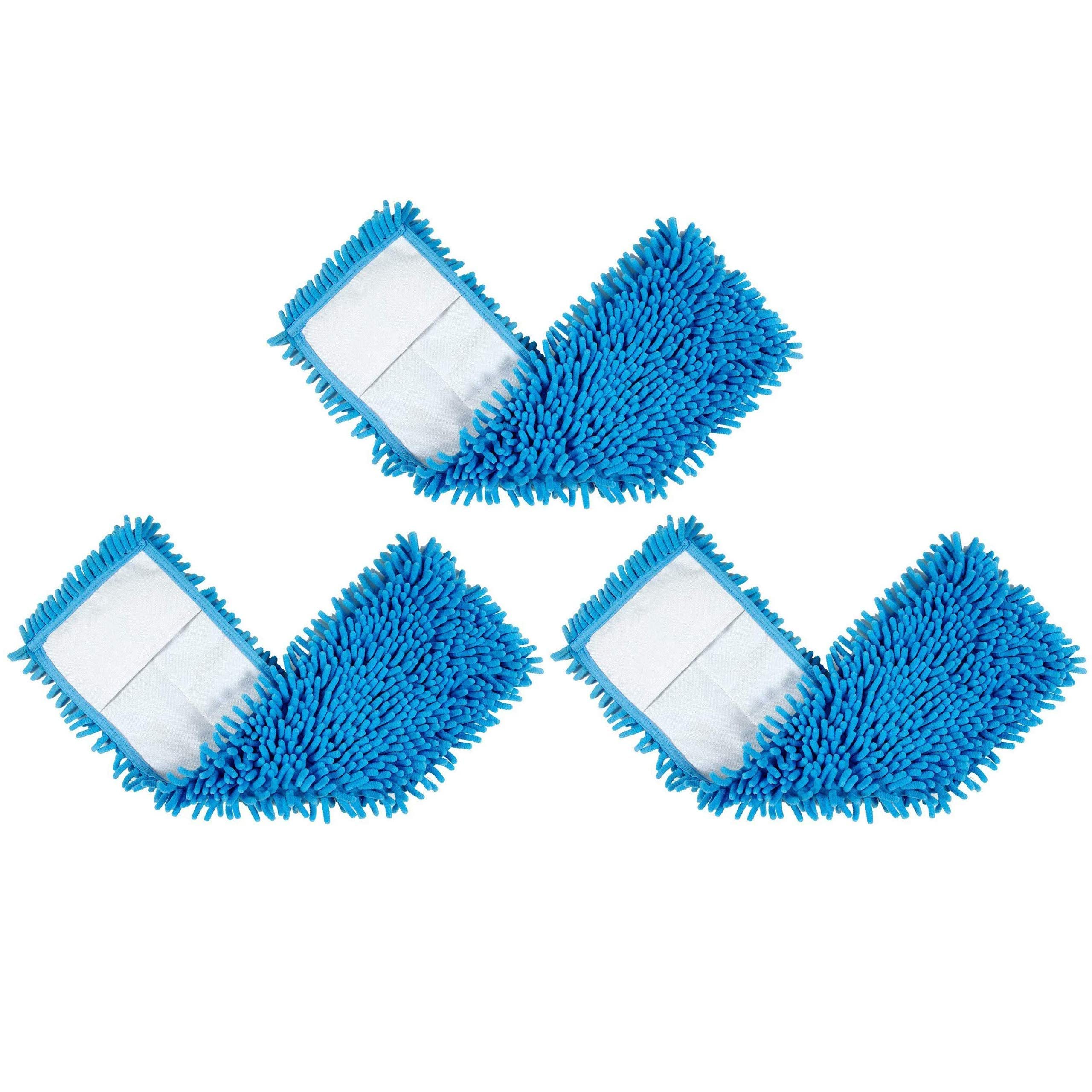 Mop en chenille bleu 50 cm BIOHY (Lot de 3) pour le lavage des grands sols