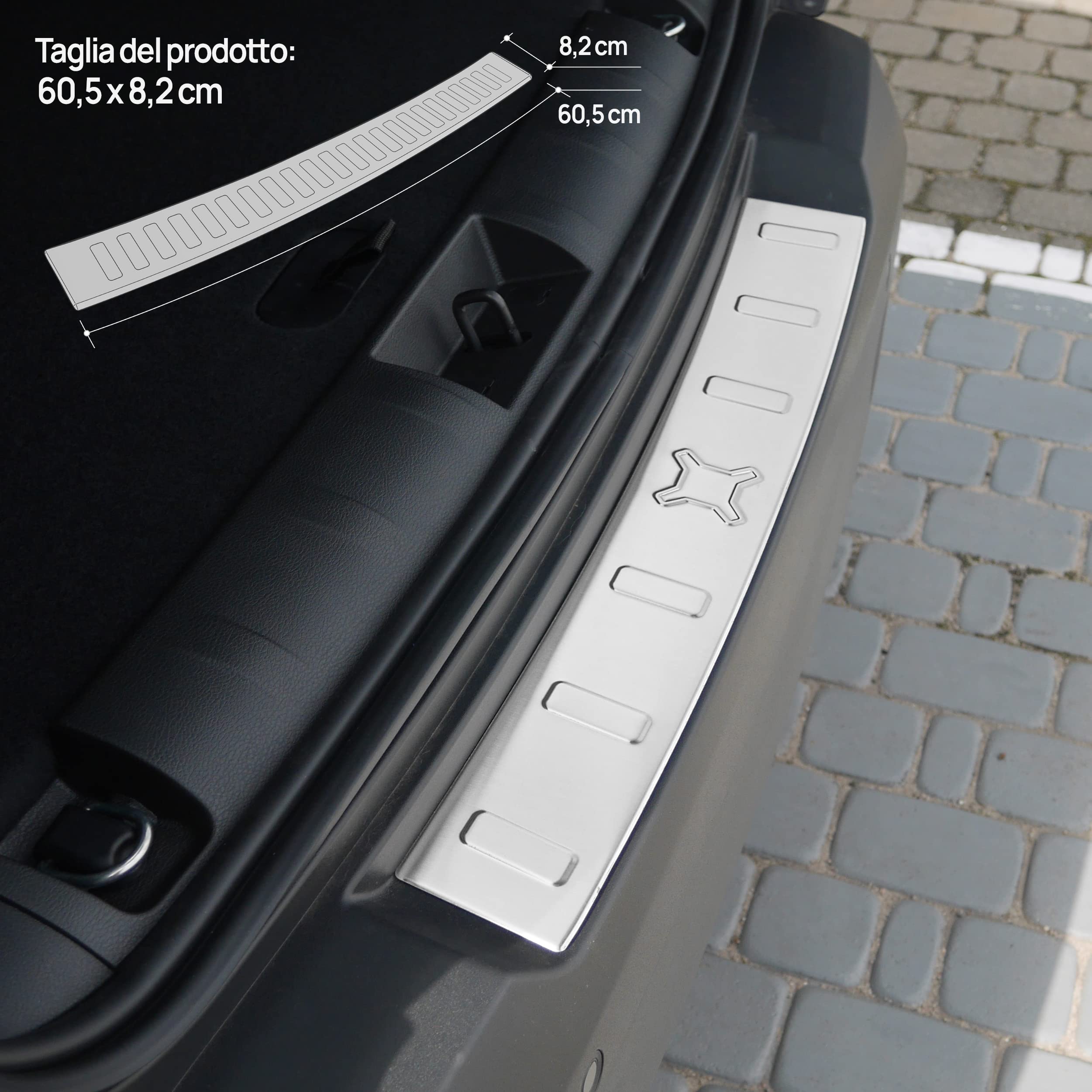 Batticalcagno Per Jeep Renegade 2016-2024 - Protezione Paraurti Posteriore In Acciaio Con Logo - Foto 9