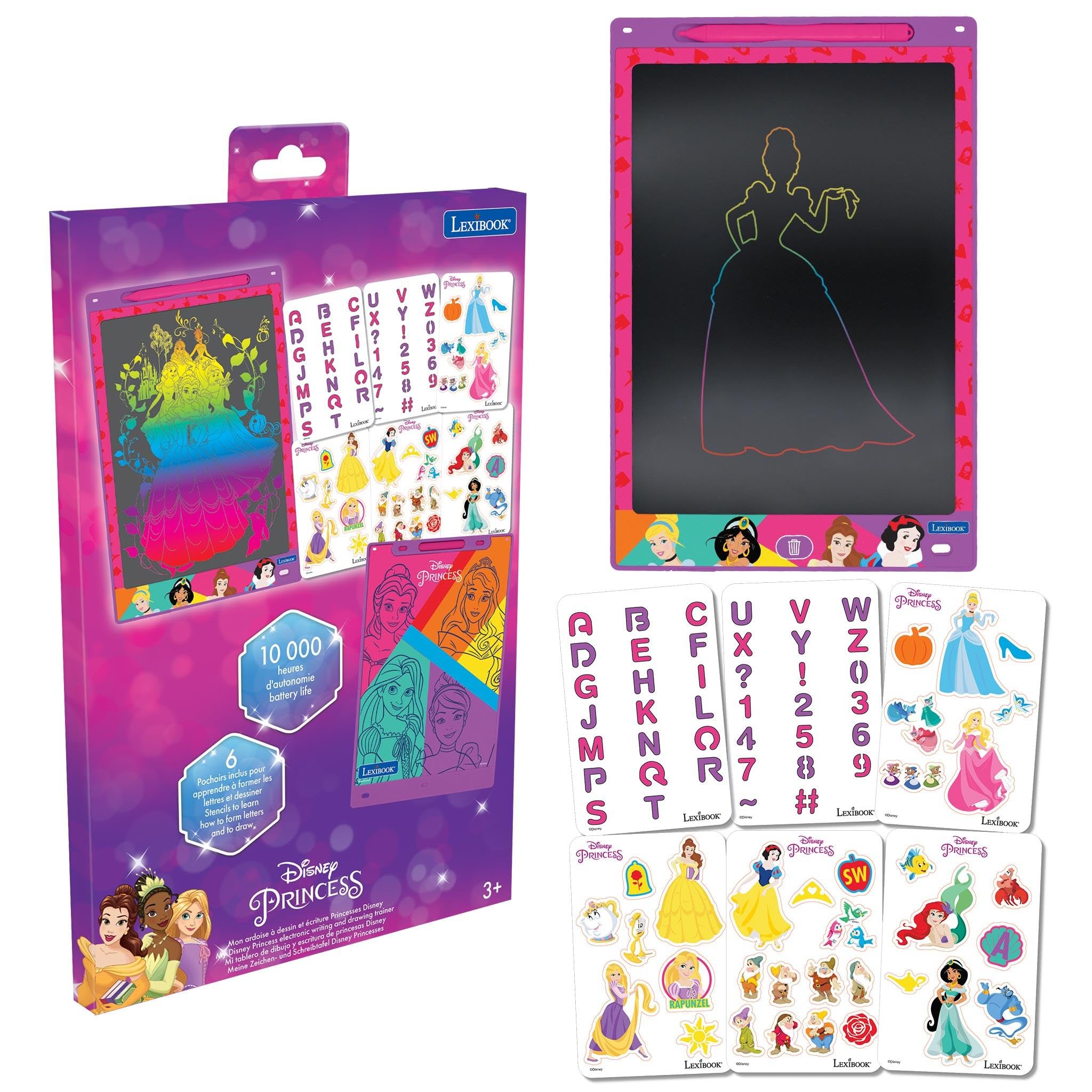 LEXIBOOK Disney Princess Magic Slate, CRT10DPLXB