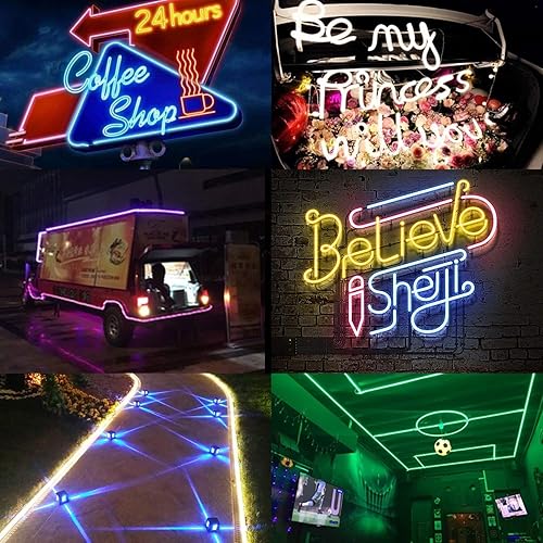 Miniatura 8 de Tira de luz LED RGB de neón, AC110-120 Vflexible, impermeable, regulable, multicolor, multimodos, cuerda de luz + control remoto de 24 teclas para