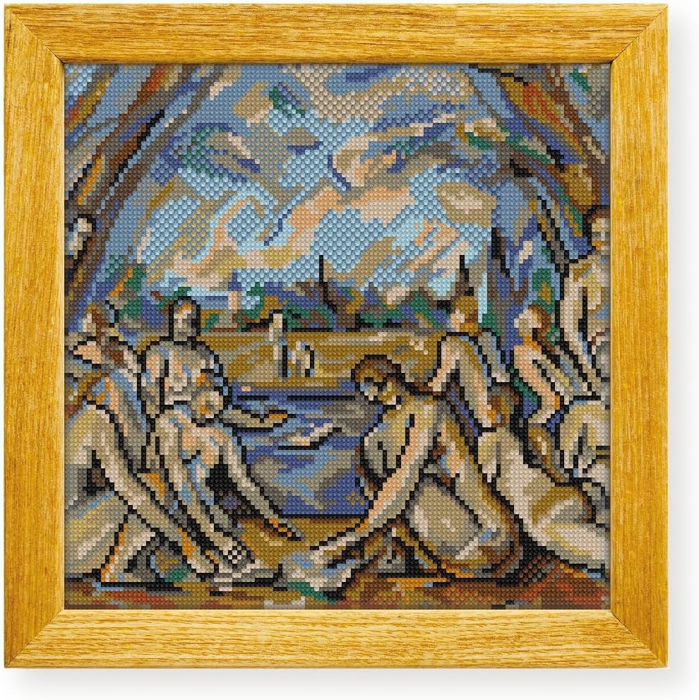 Awesome Pattern Studio The Large Bathers Paul Cezanne DS2331, Diamond Painting Kit, Diamond Art Kits for Adults, Full Drill 5D Diamond Dots Kits. All Items Included.