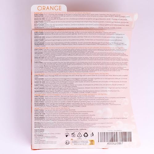 Miniatura 53 de Kit de pedicura para pies remojados: sal de burbujas, exfoliante de azúcar, máscara de masaje, loción de masaje en una caja, kit de spa de 4 pasos