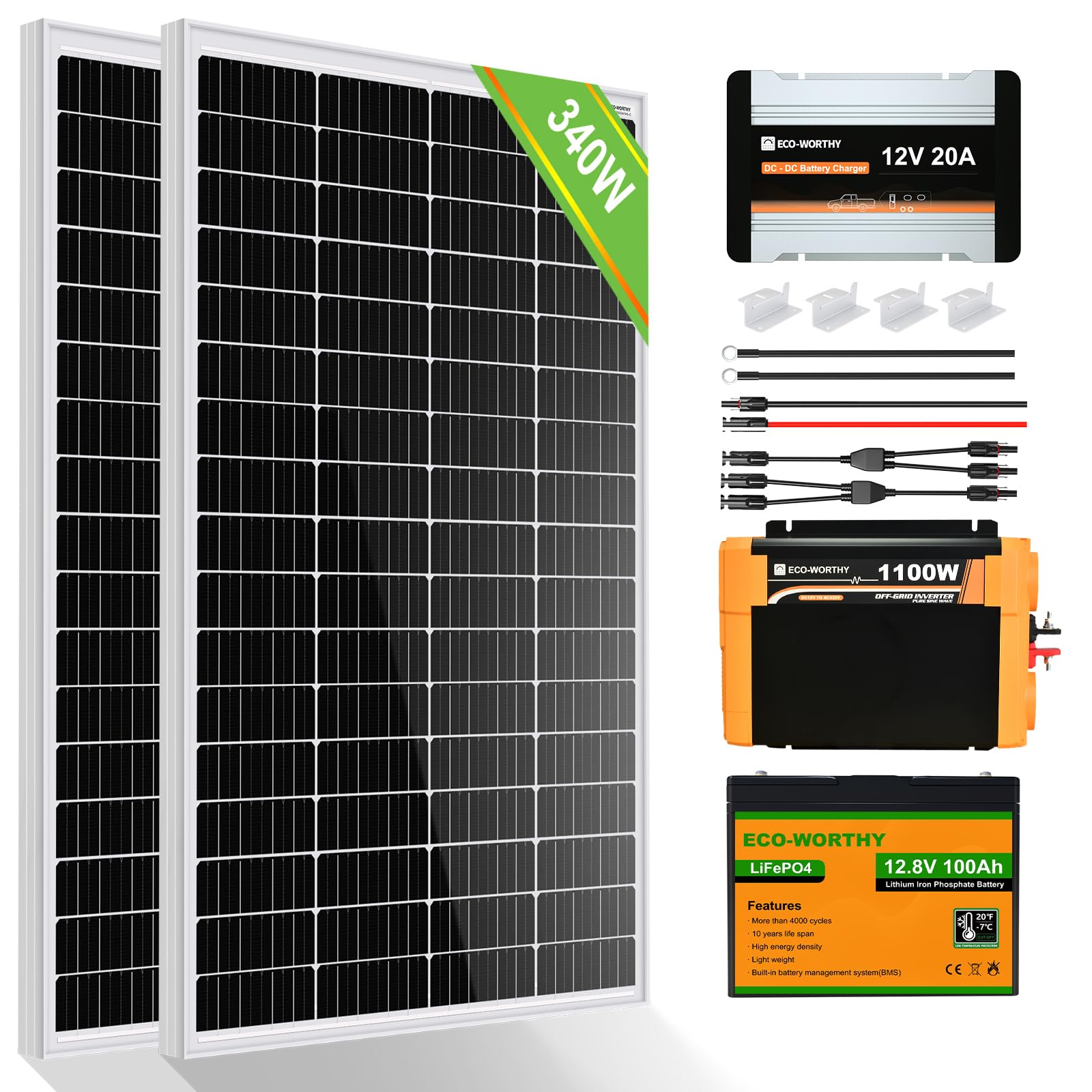 Inverter Solare 600W ECO-WORTHY - Onda Sinusoidale Pura Per Auto, Camper E Camping - Foto 9